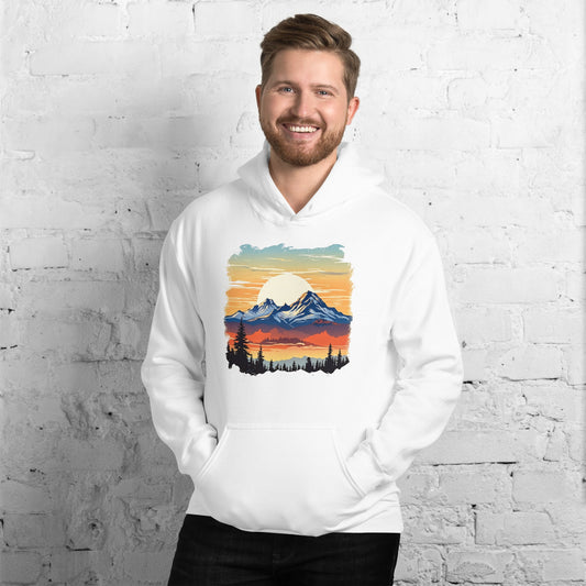 Sunset Mountains Men's (Unisex) Hoodie - Hoodies - Discovery Co.