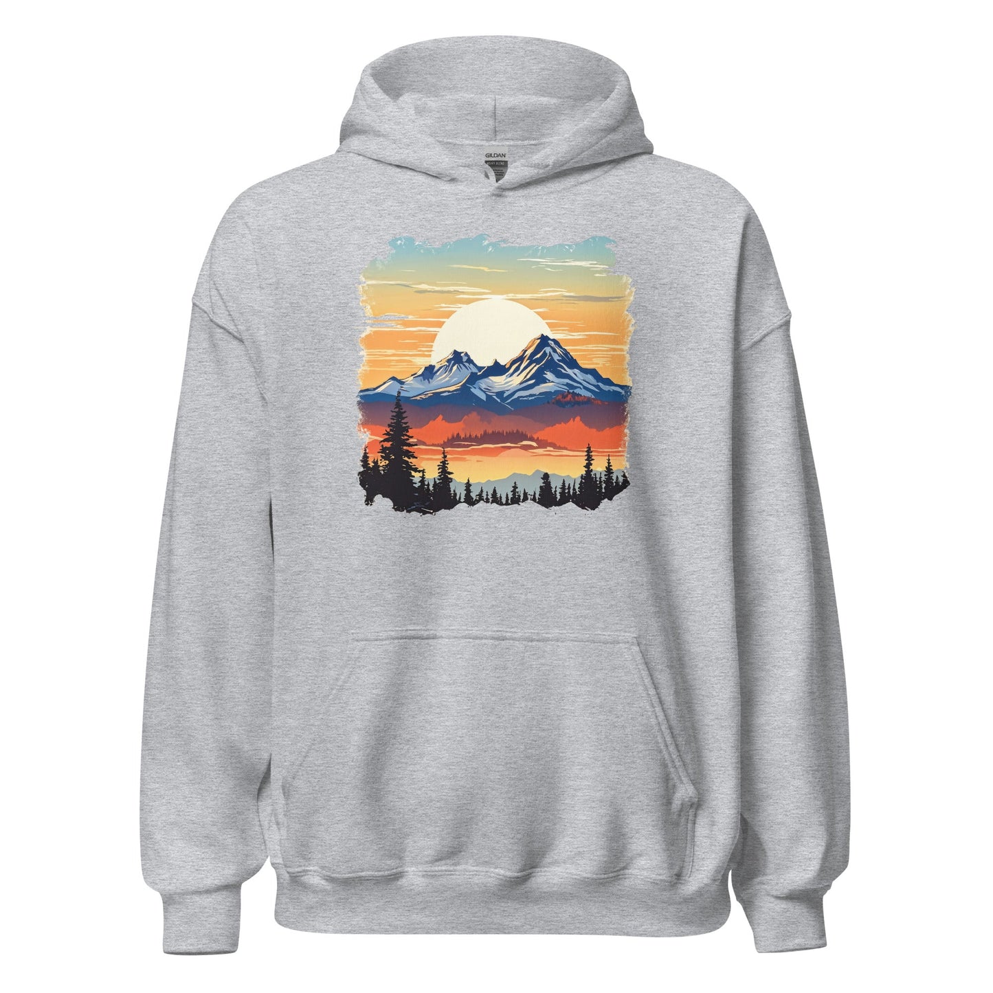 Sunset Mountains Men's (Unisex) Hoodie - Hoodies - Discovery Co.
