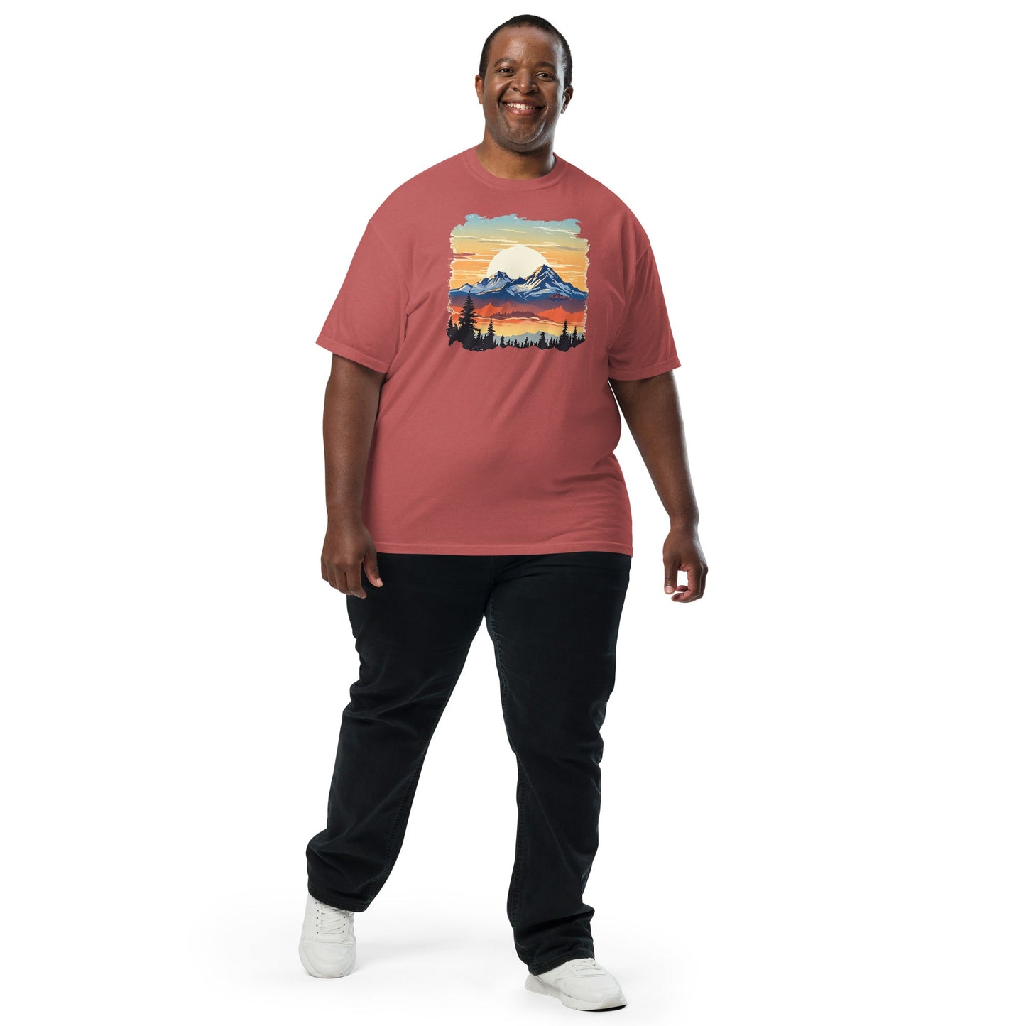 Sunset Mountains Men's (Unisex) Premium Tee - Men's Shirts - Discovery Co.