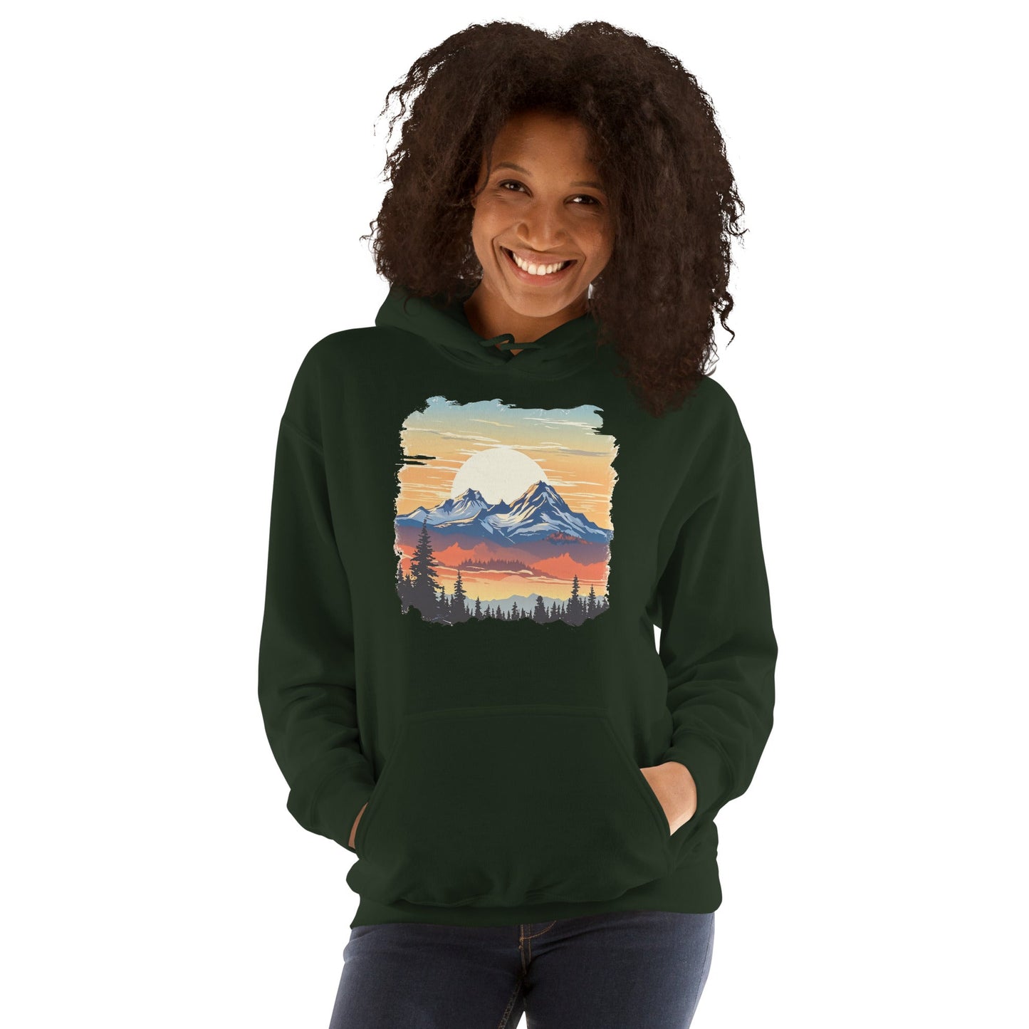 Sunset Mountains Women's (Unisex) Hoodie - Hoodies - Discovery Co.