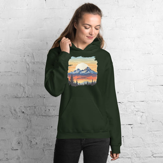 Sunset Mountains Women's (Unisex) Hoodie - Hoodies - Discovery Co.