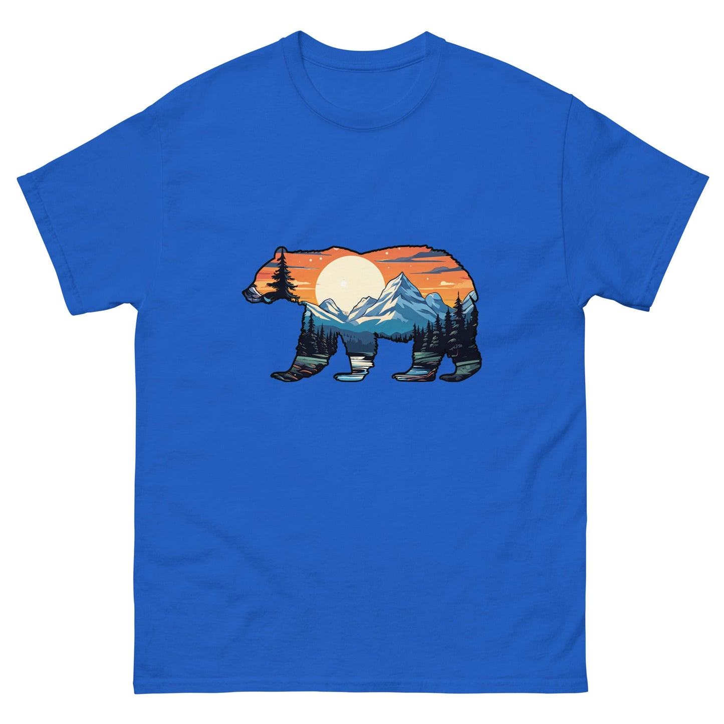 Sunset Over Mountains Bear Men's Classic Tee - Men's Shirts - Discovery Co.