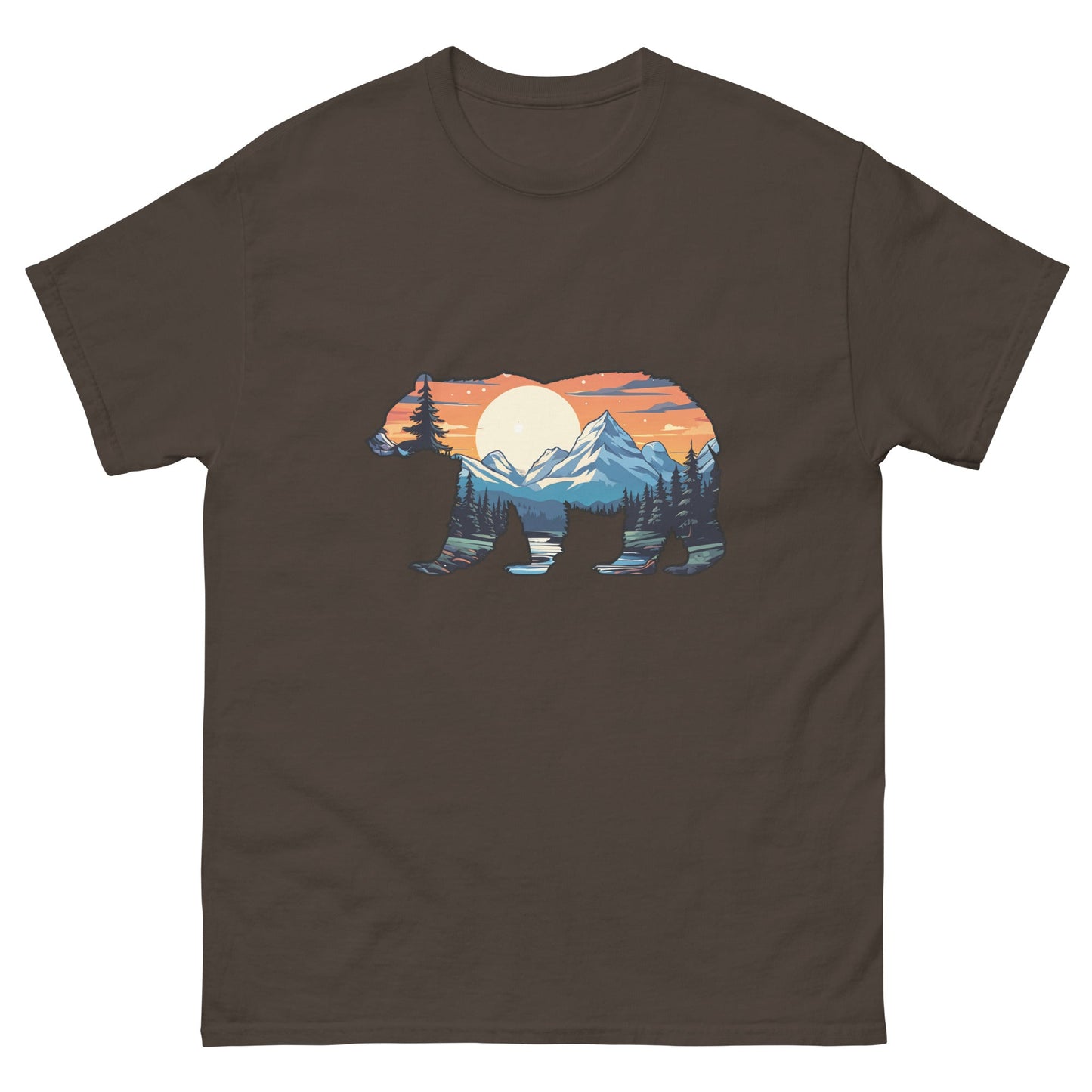 Sunset Over Mountains Bear Men's Classic Tee - Men's Shirts - Discovery Co.