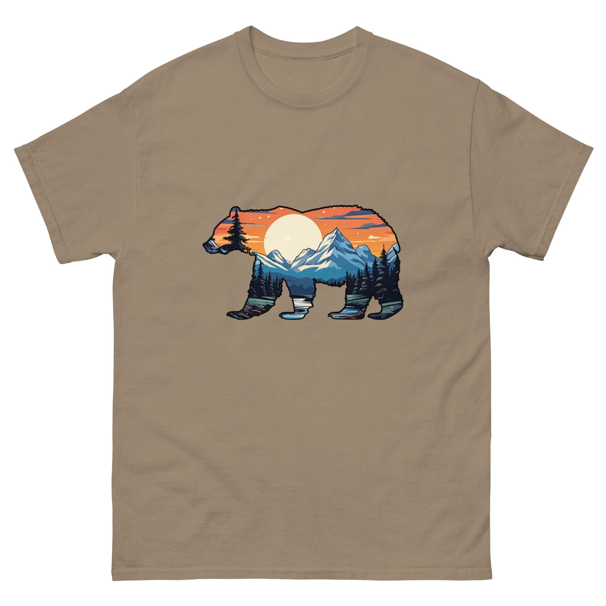 Sunset Over Mountains Bear Men's Classic Tee - Men's Shirts - Discovery Co.