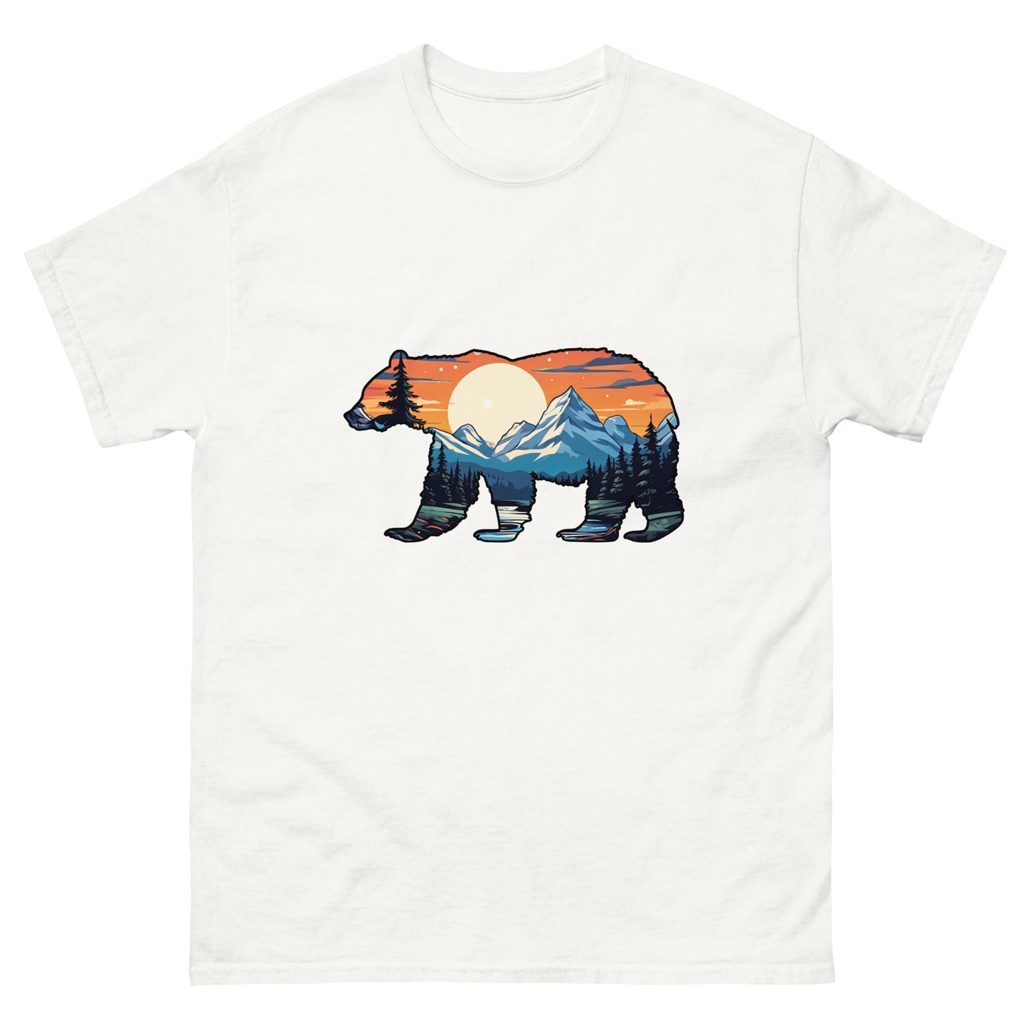 Sunset Over Mountains Bear Men's Classic Tee - Men's Shirts - Discovery Co.