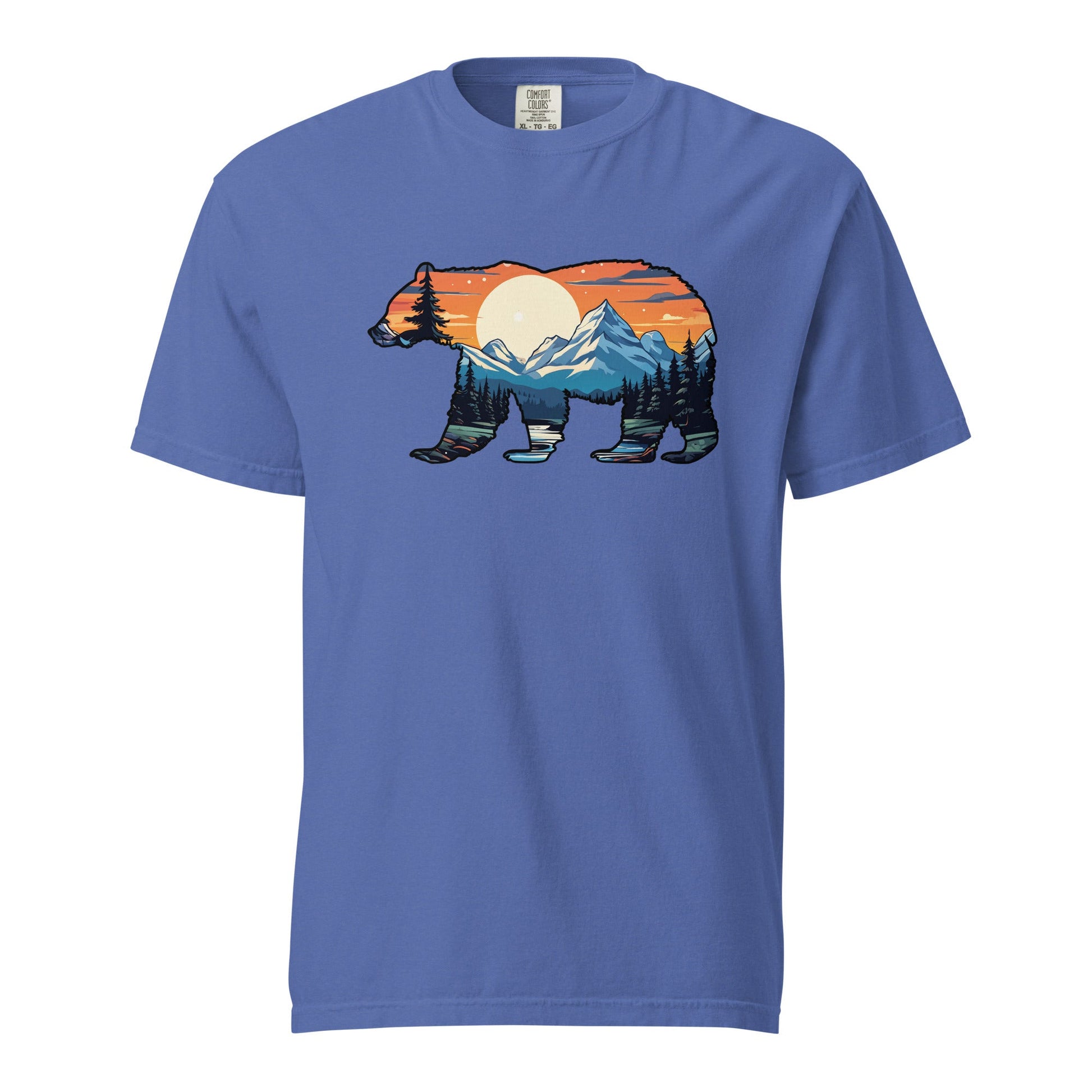 Sunset Over Mountains Bear Men's (Unisex) Premium Tee - Men's Shirts - Discovery Co.
