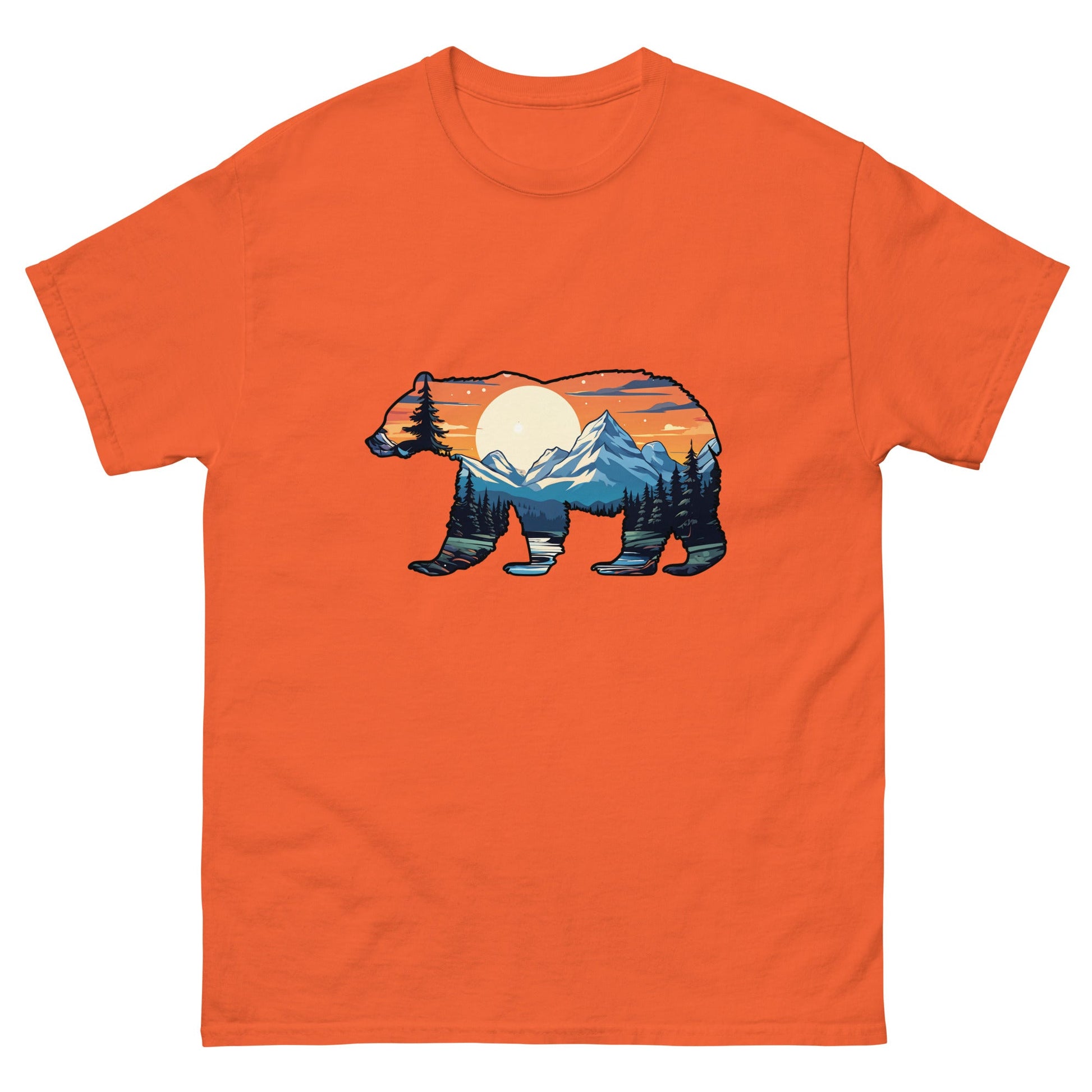 Sunset Over Mountains Bear Women's Classic Tee - Women's Shirts - Discovery Co.