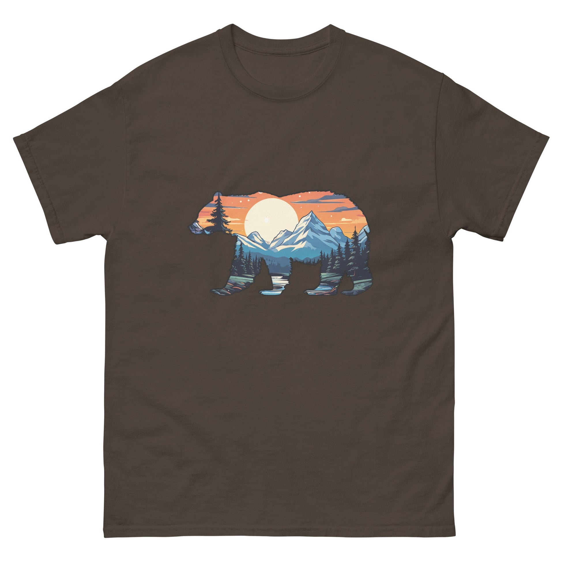 Sunset Over Mountains Bear Women's Classic Tee - Women's Shirts - Discovery Co.