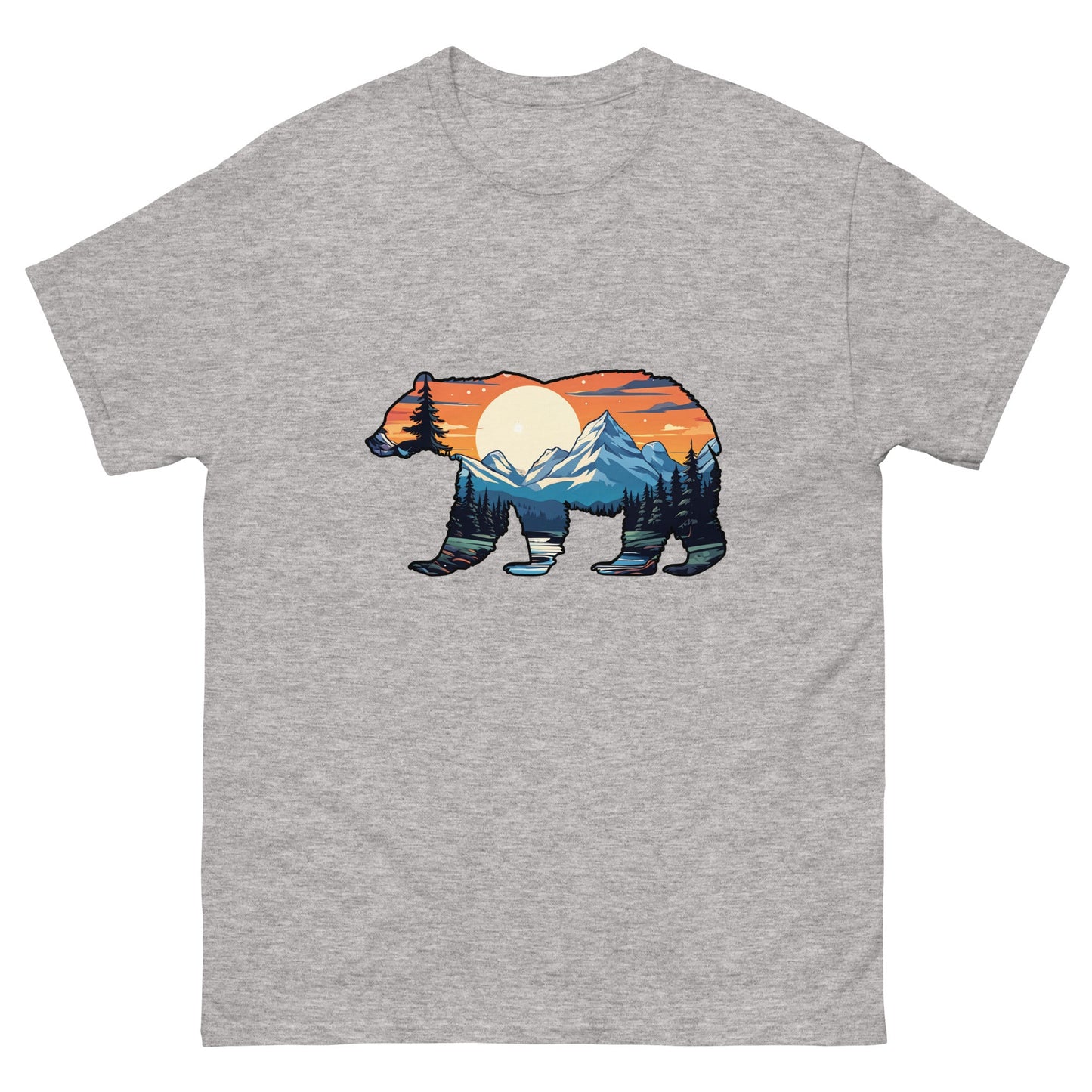 Sunset Over Mountains Bear Women's Classic Tee - Women's Shirts - Discovery Co.