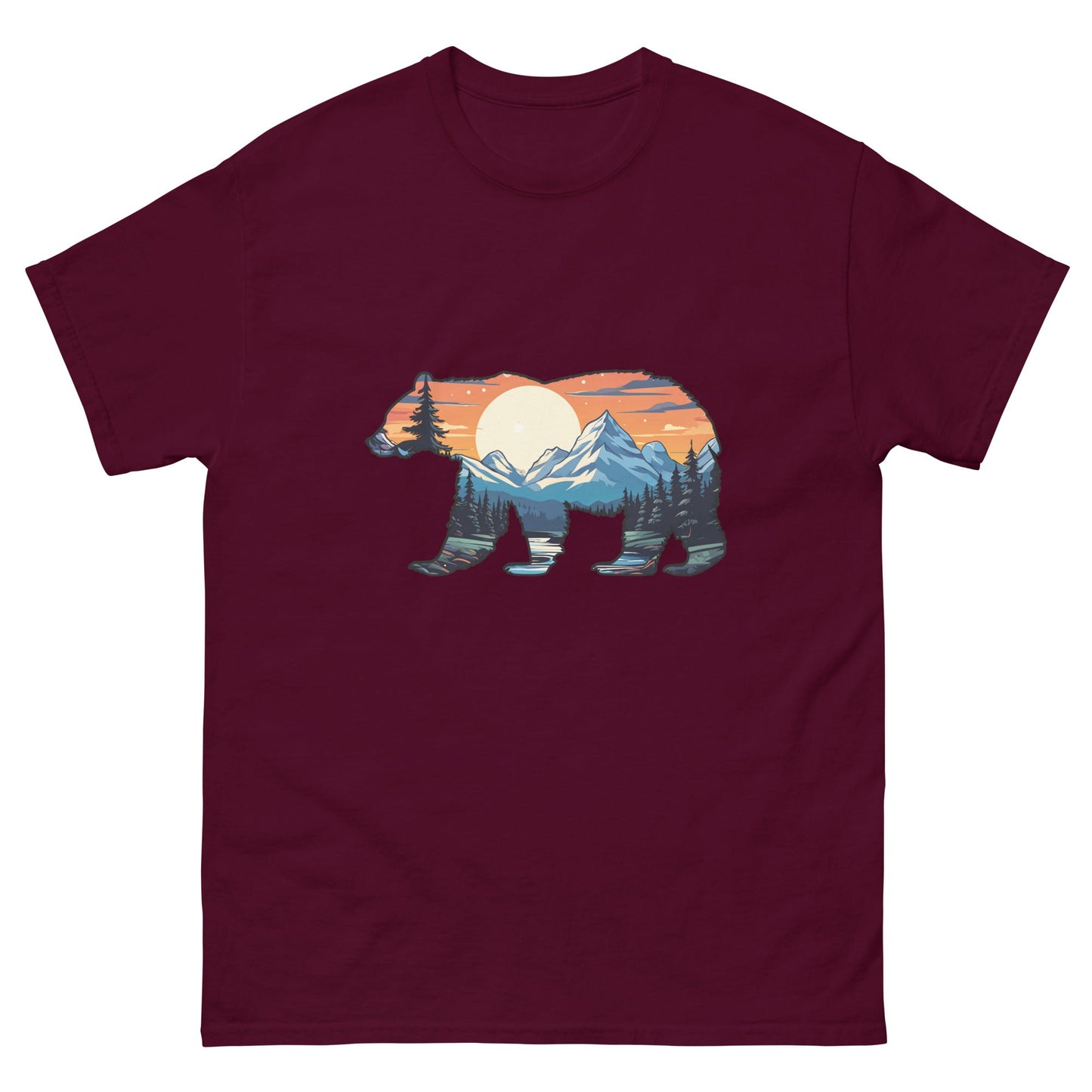 Sunset Over Mountains Bear Women's Classic Tee - Women's Shirts - Discovery Co.