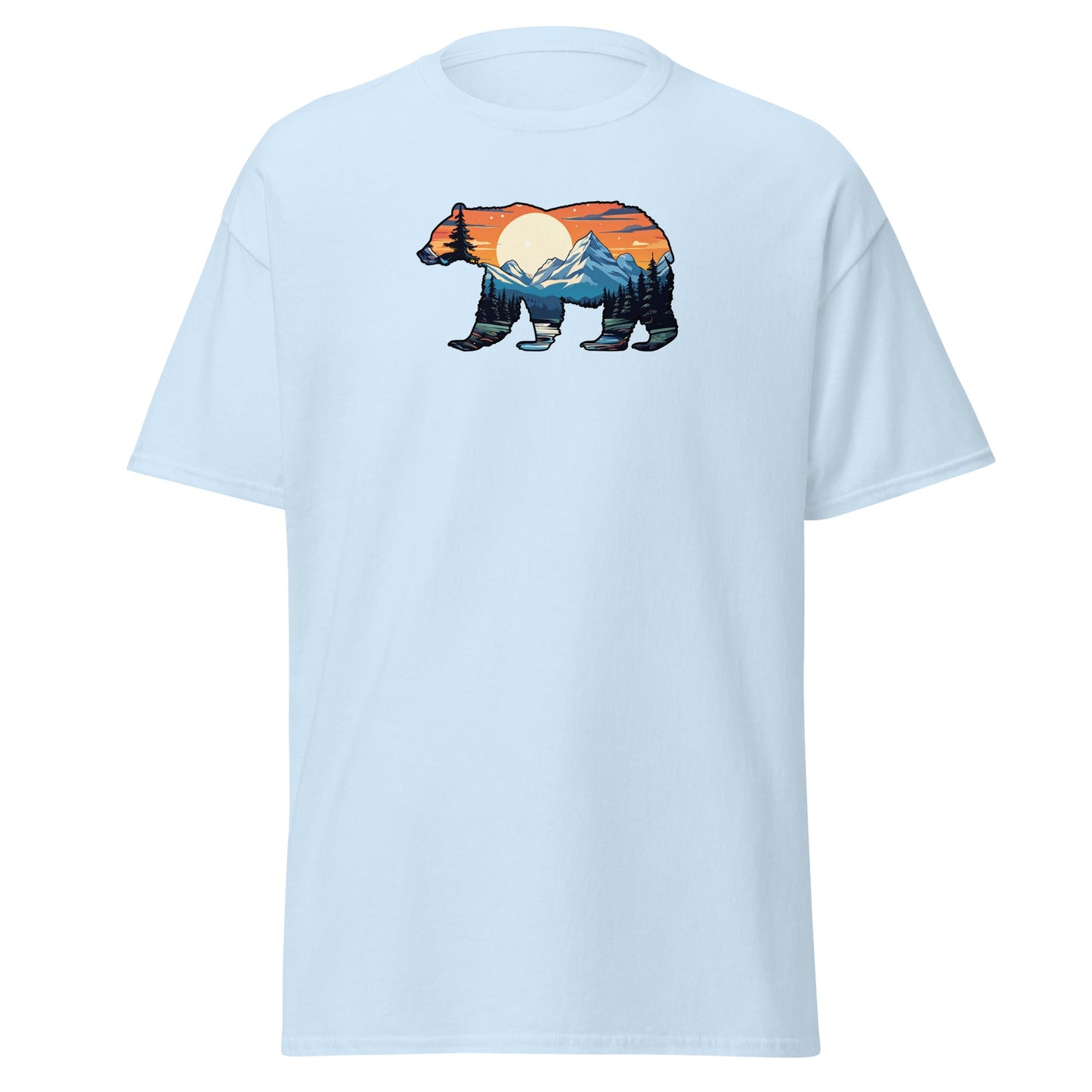 Sunset Over Mountains Bear Women's (Unisex) Classic Tee - Women's Shirts - Discovery Co.