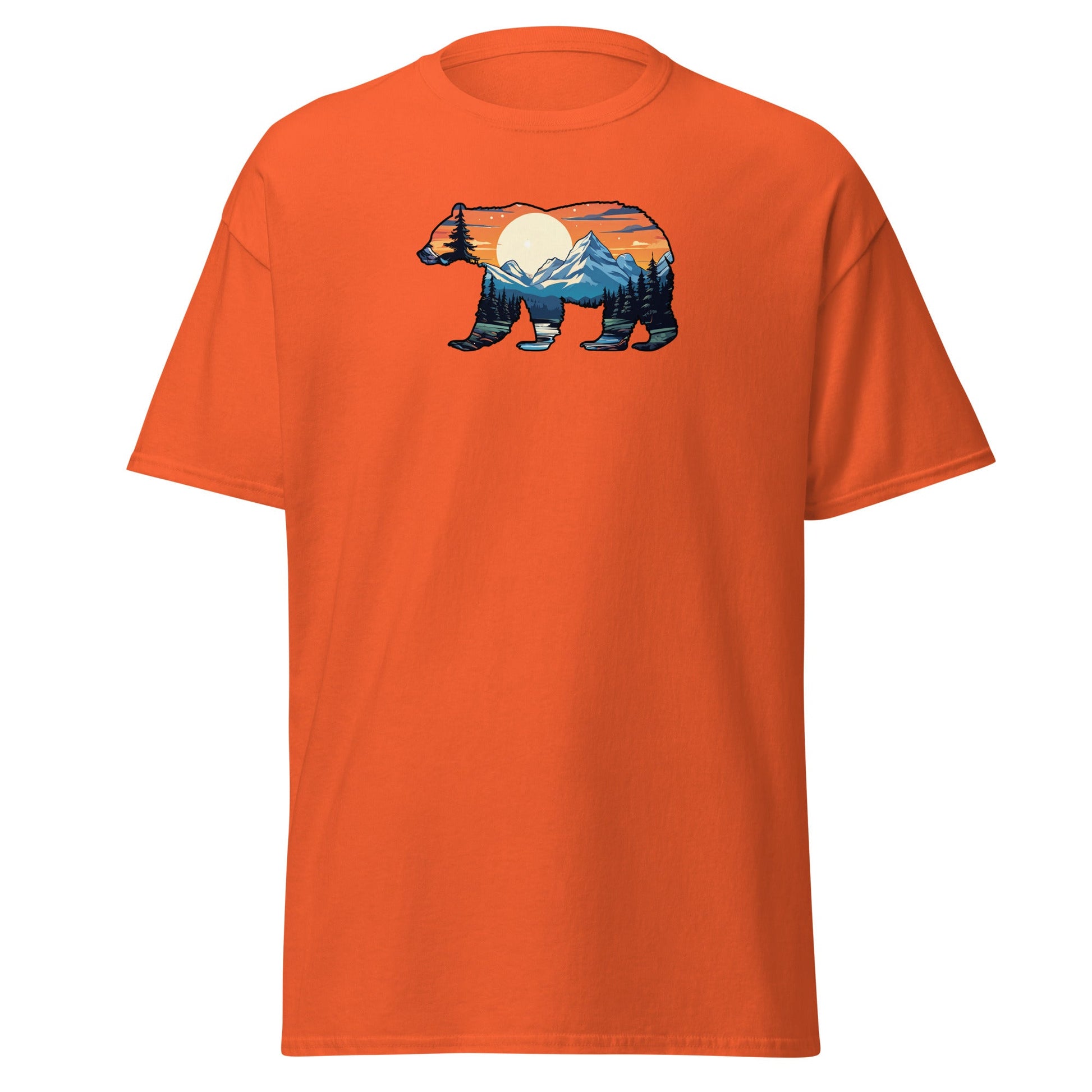 Sunset Over Mountains Bear Women's (Unisex) Classic Tee - Women's Shirts - Discovery Co.