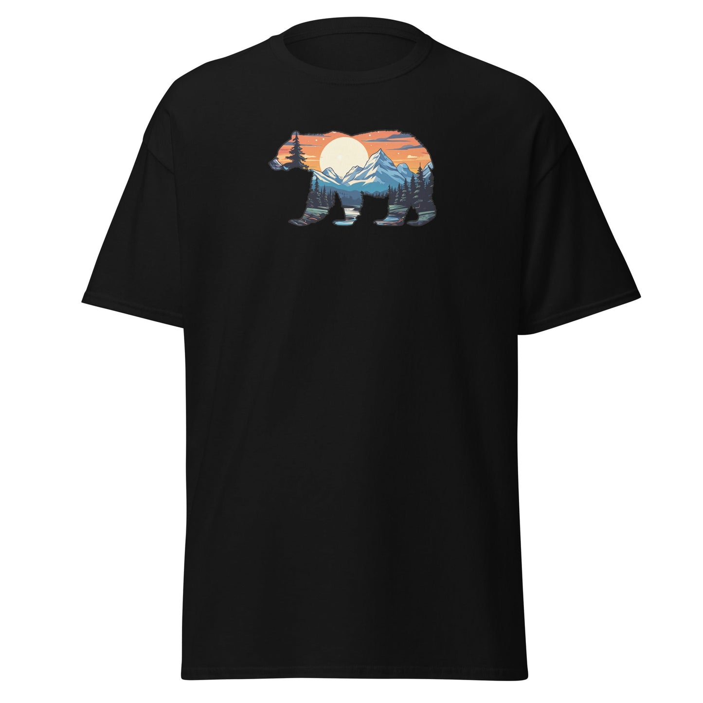 Sunset Over Mountains Bear Women's (Unisex) Classic Tee - Women's Shirts - Discovery Co.
