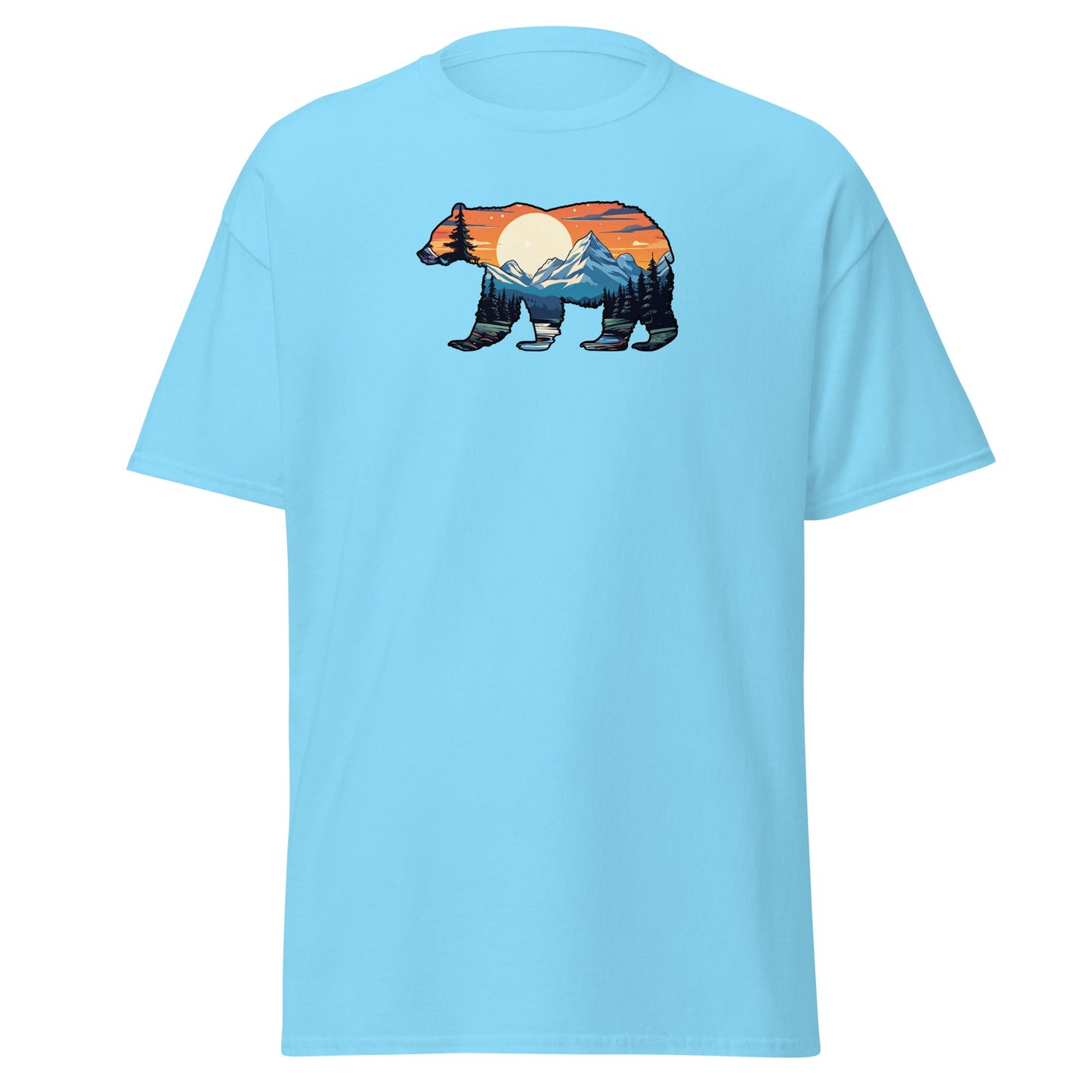 Sunset Over Mountains Bear Women's (Unisex) Classic Tee - Women's Shirts - Discovery Co.