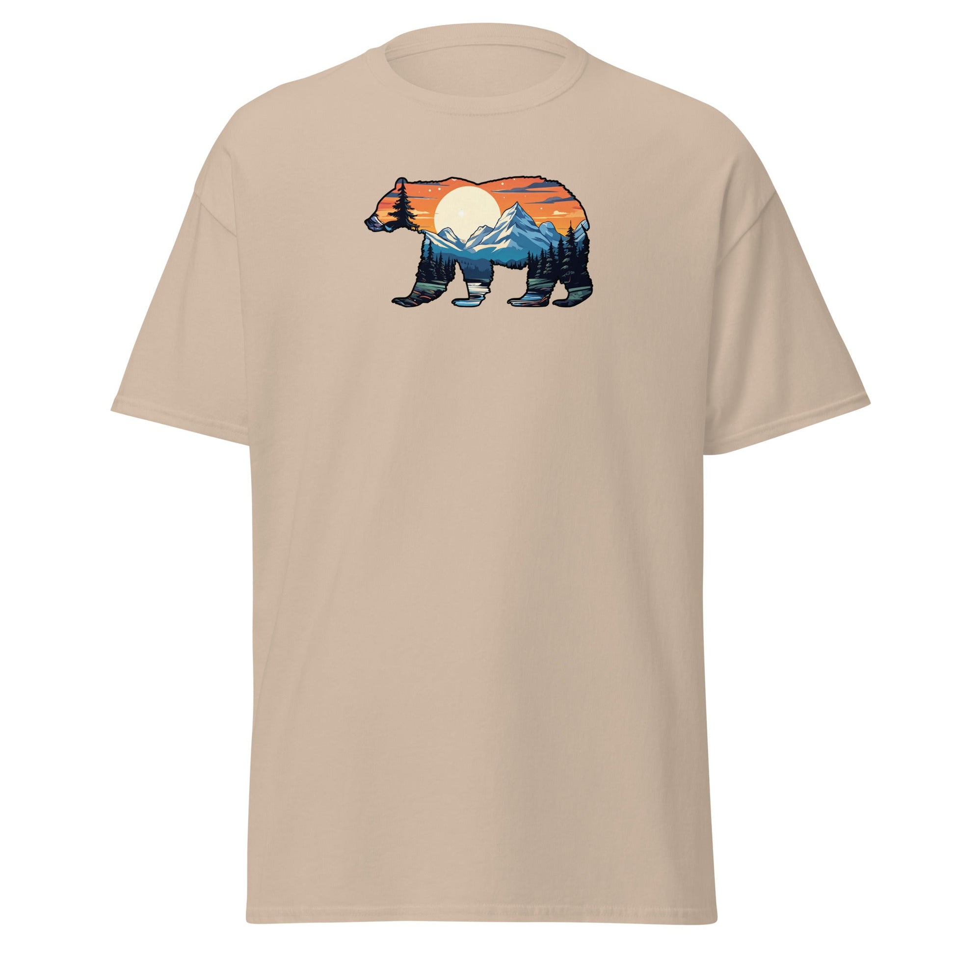 Sunset Over Mountains Bear Women's (Unisex) Classic Tee - Women's Shirts - Discovery Co.