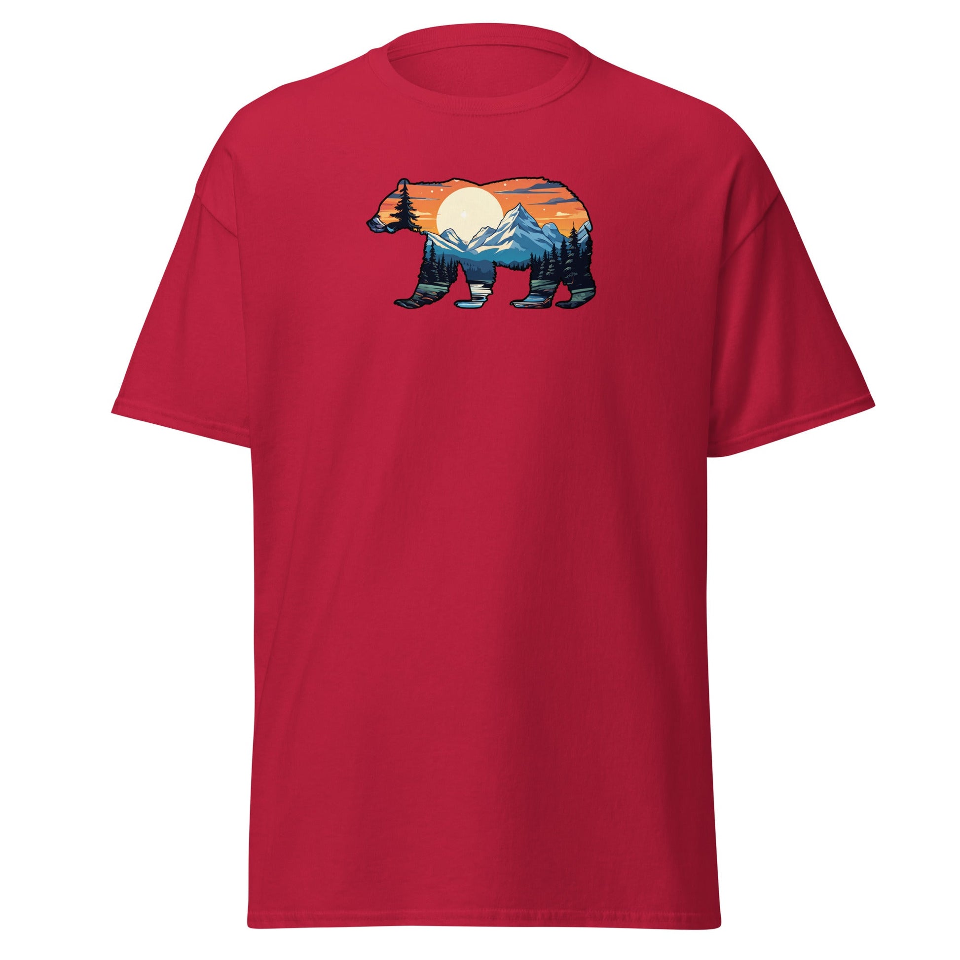 Sunset Over Mountains Bear Women's (Unisex) Classic Tee - Women's Shirts - Discovery Co.