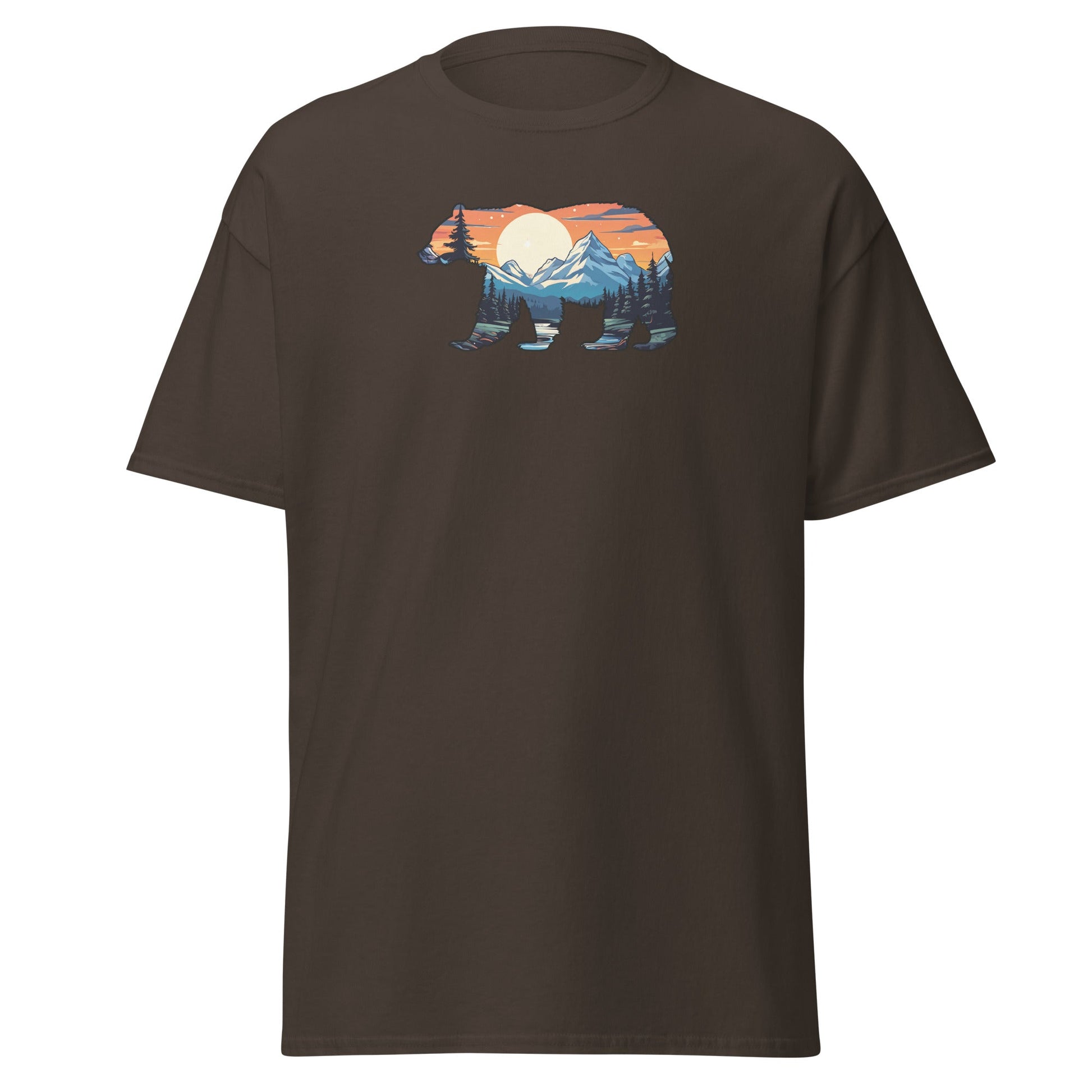 Sunset Over Mountains Bear Women's (Unisex) Classic Tee - Women's Shirts - Discovery Co.