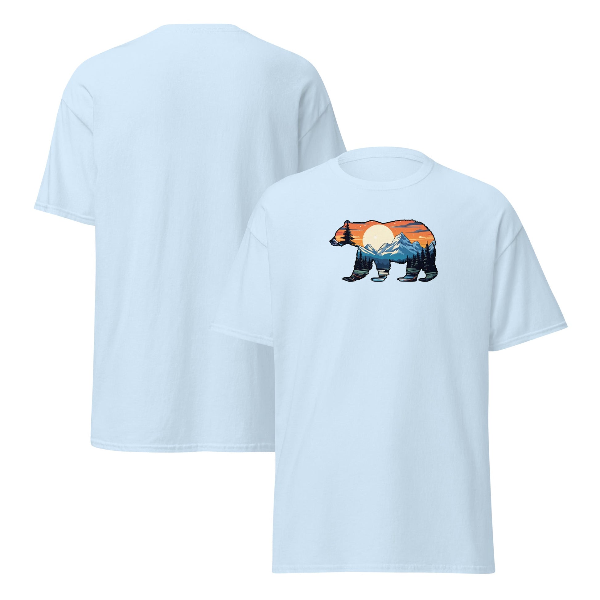 Sunset Over Mountains Bear Women's (Unisex) Classic Tee - Women's Shirts - Discovery Co.