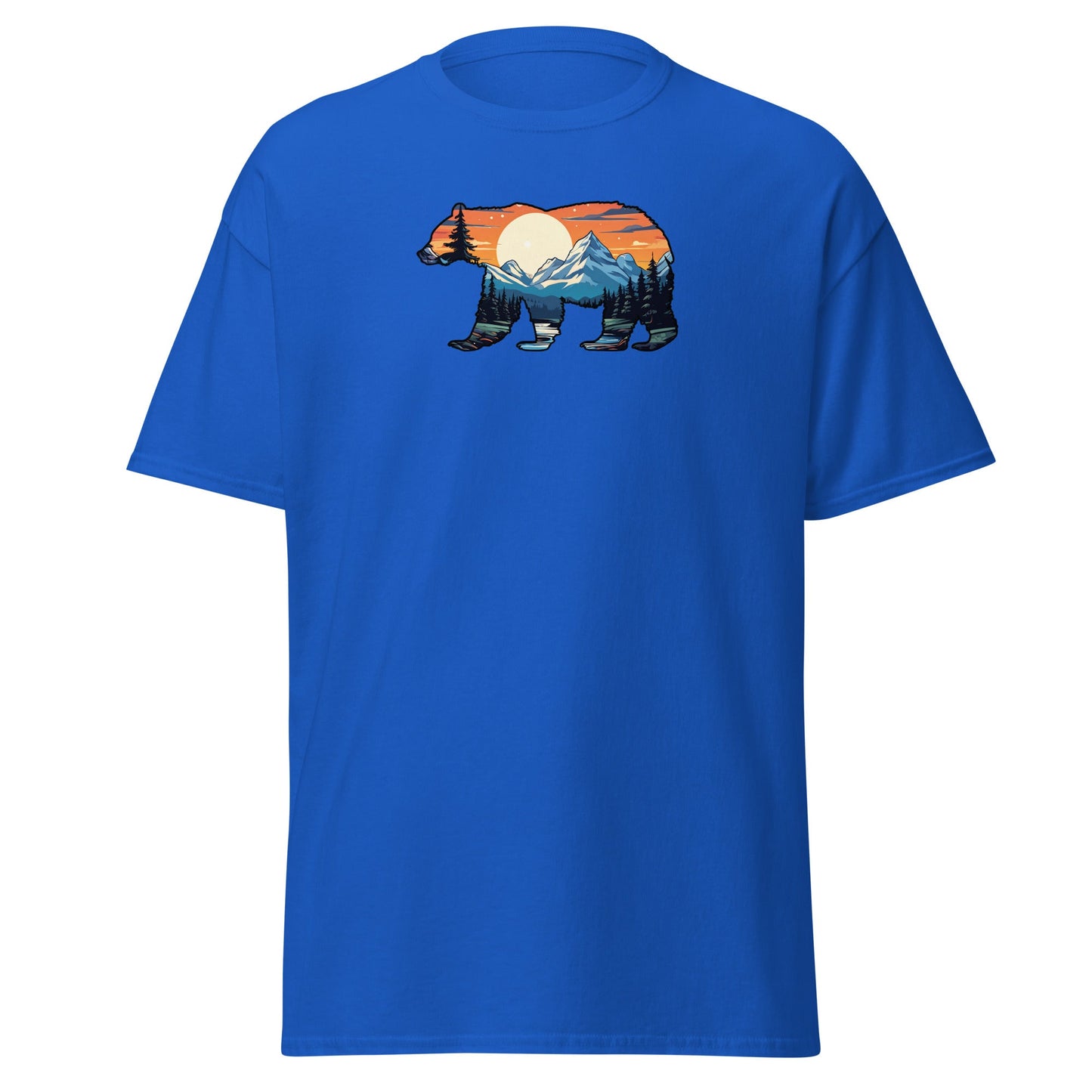 Sunset Over Mountains Bear Women's (Unisex) Classic Tee - Women's Shirts - Discovery Co.