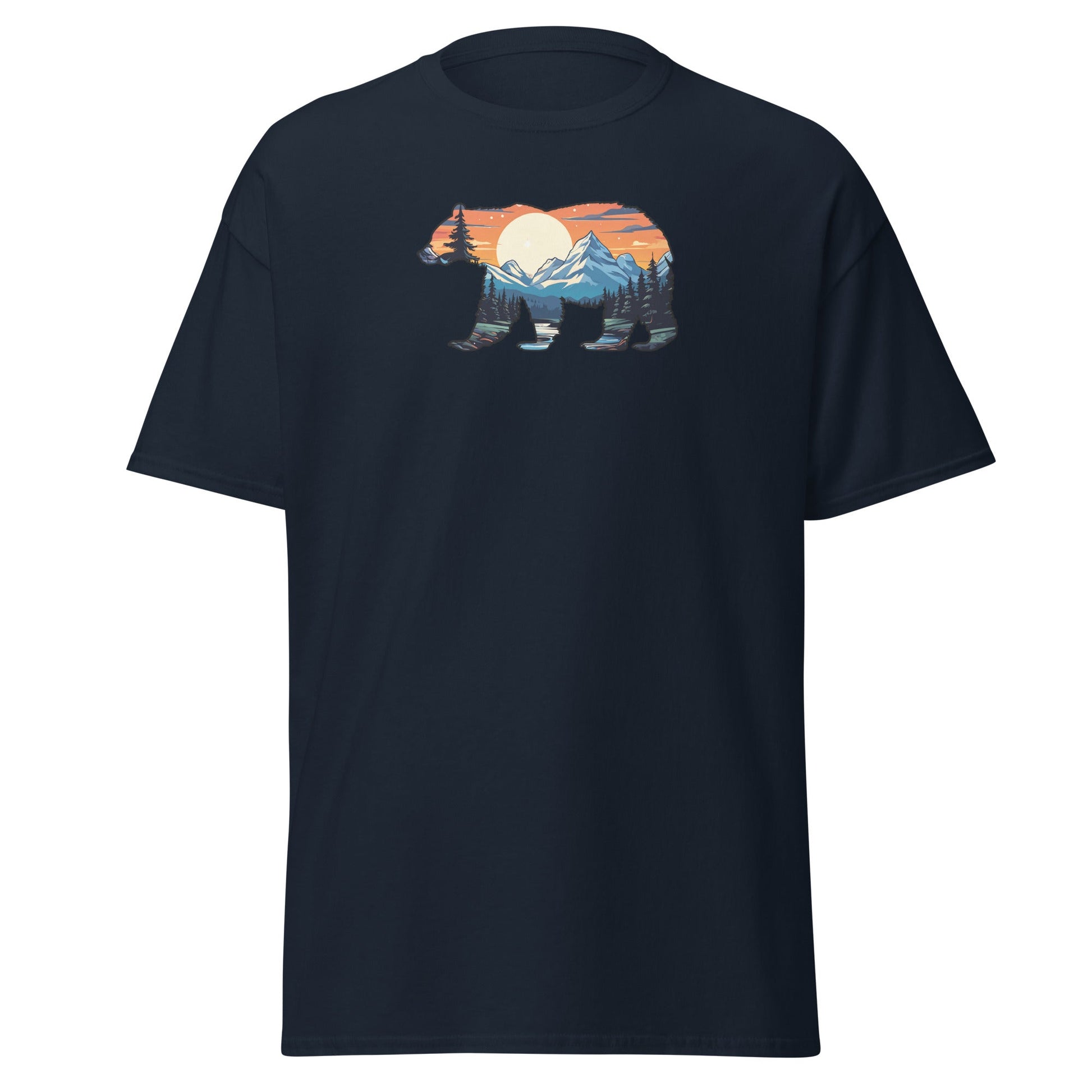 Sunset Over Mountains Bear Women's (Unisex) Classic Tee - Women's Shirts - Discovery Co.