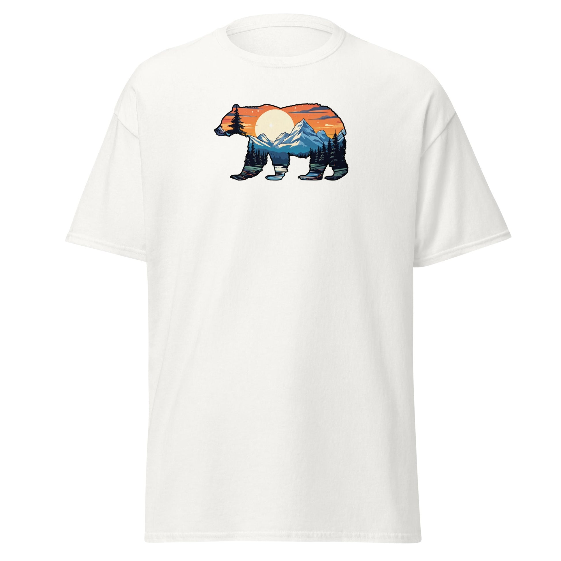 Sunset Over Mountains Bear Women's (Unisex) Classic Tee - Women's Shirts - Discovery Co.
