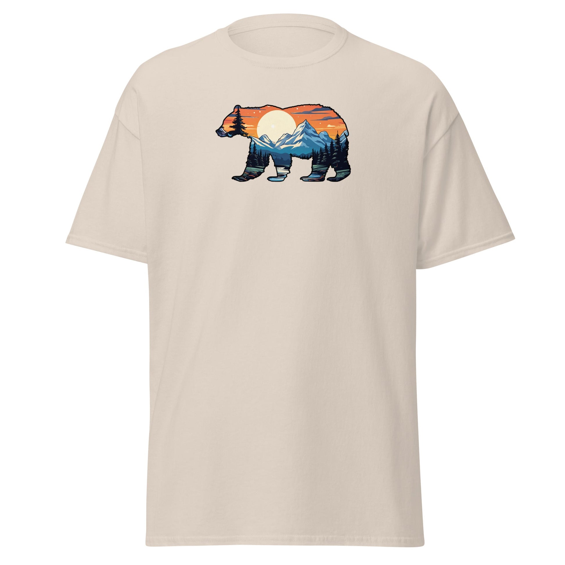 Sunset Over Mountains Bear Women's (Unisex) Classic Tee - Women's Shirts - Discovery Co.