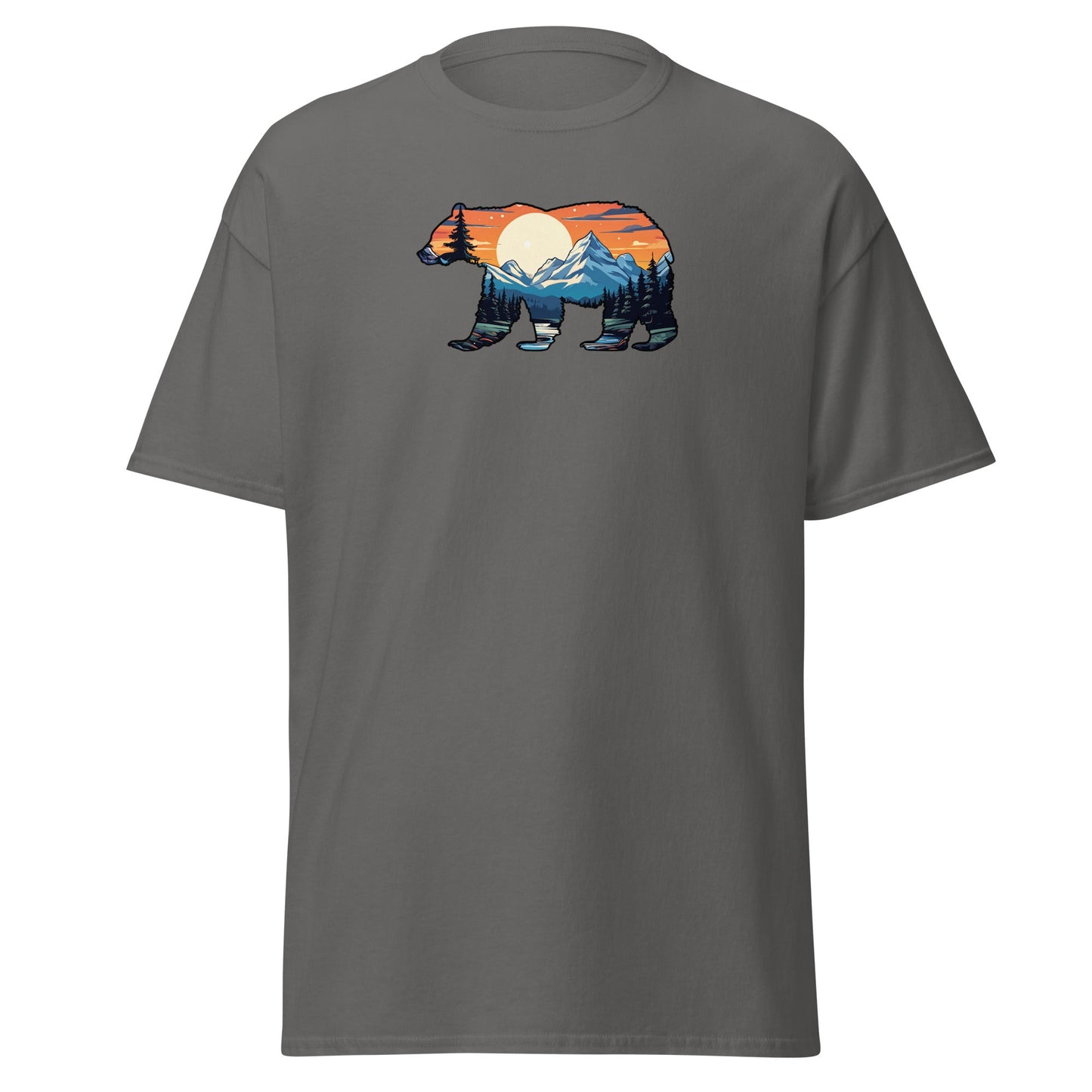 Sunset Over Mountains Bear Women's (Unisex) Classic Tee - Women's Shirts - Discovery Co.