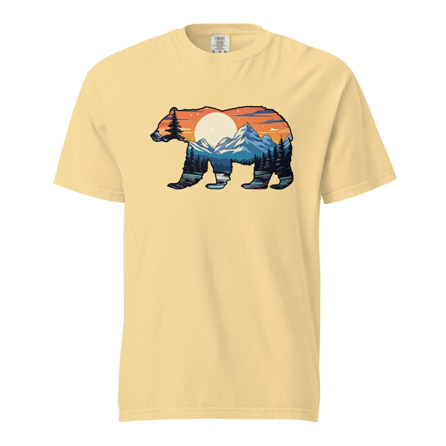Sunset Over Mountains Bear Women's (Unisex) Premium Tee - Women's Shirts - Discovery Co.