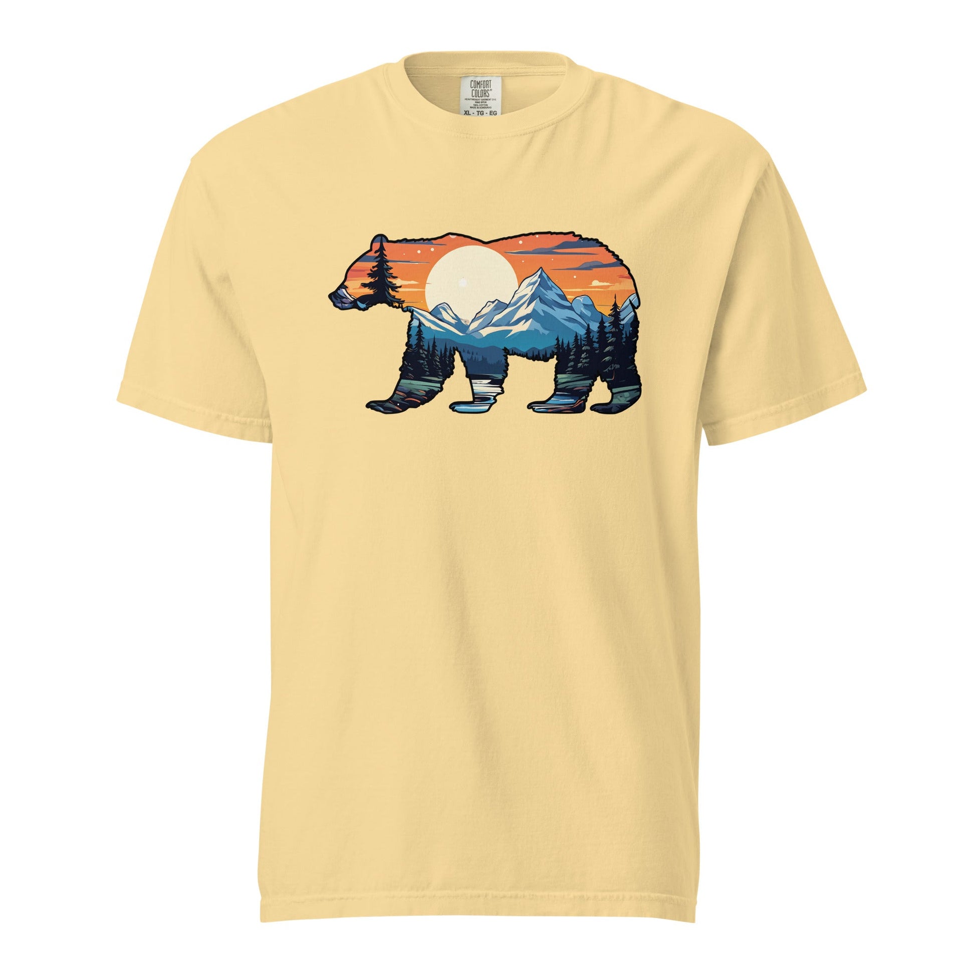 Sunset Over Mountains Bear Women's (Unisex) Premium Tee - Women's Shirts - Discovery Co.