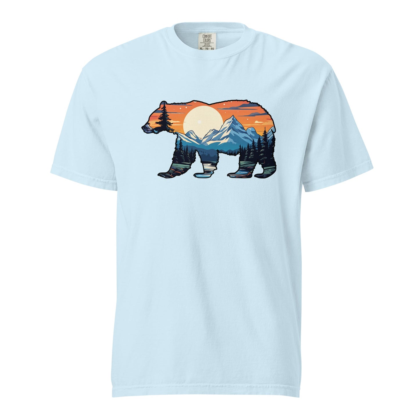 Sunset Over Mountains Bear Women's (Unisex) Premium Tee - Women's Shirts - Discovery Co.