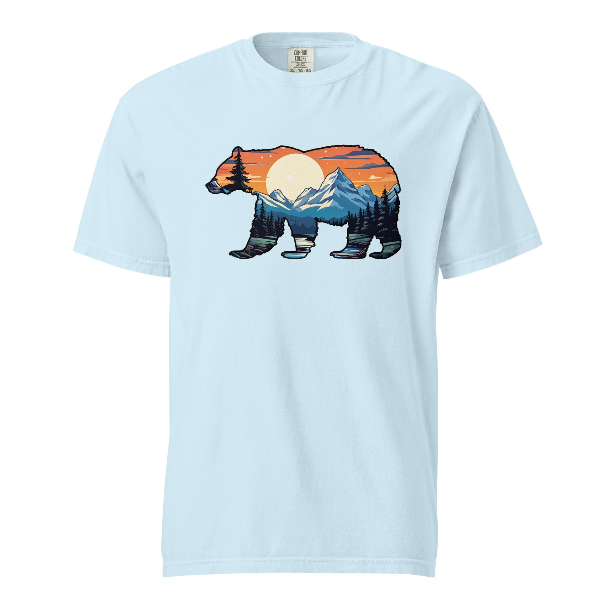 Sunset Over Mountains Bear Women's (Unisex) Premium Tee - Women's Shirts - Discovery Co.
