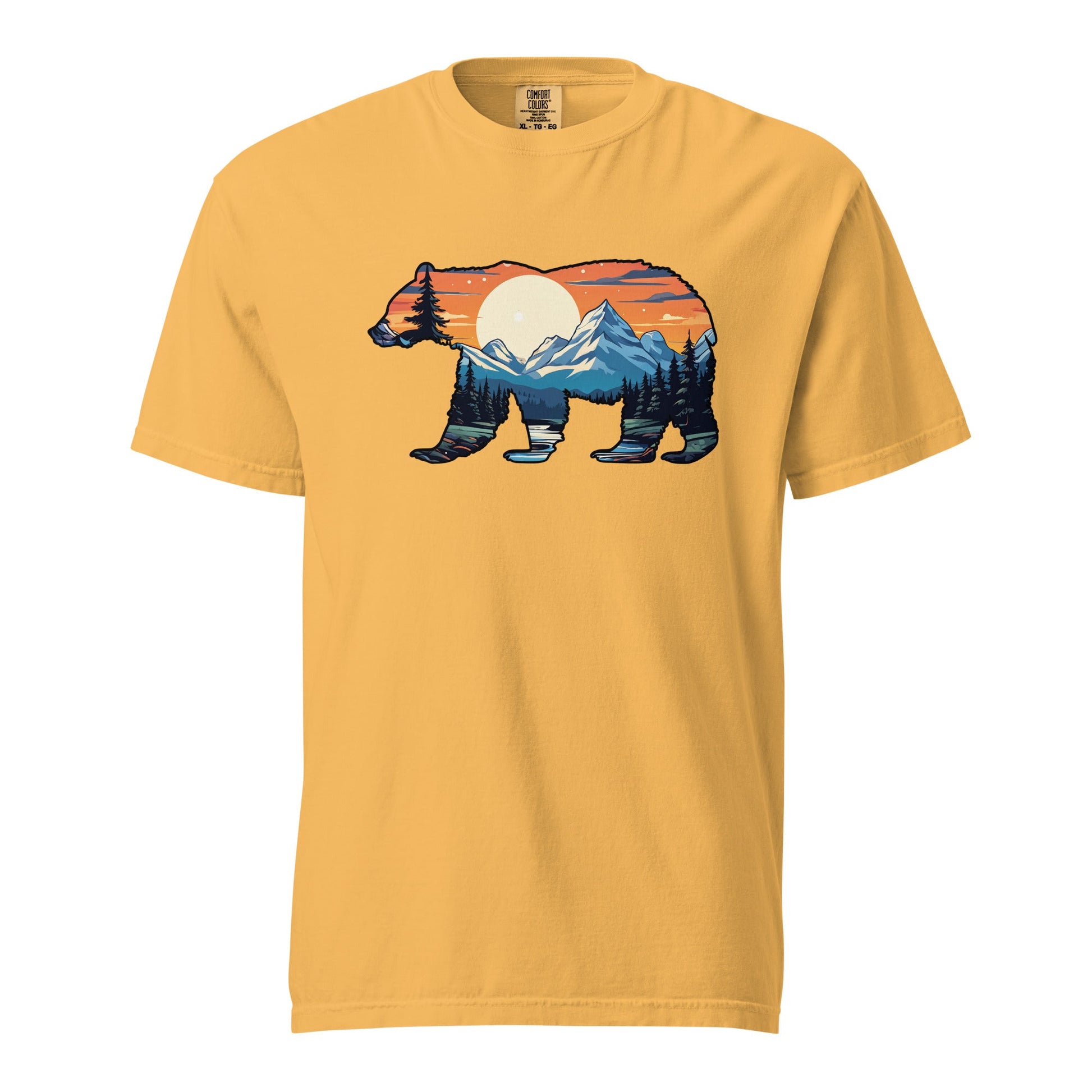 Sunset Over Mountains Bear Women's (Unisex) Premium Tee - Women's Shirts - Discovery Co.