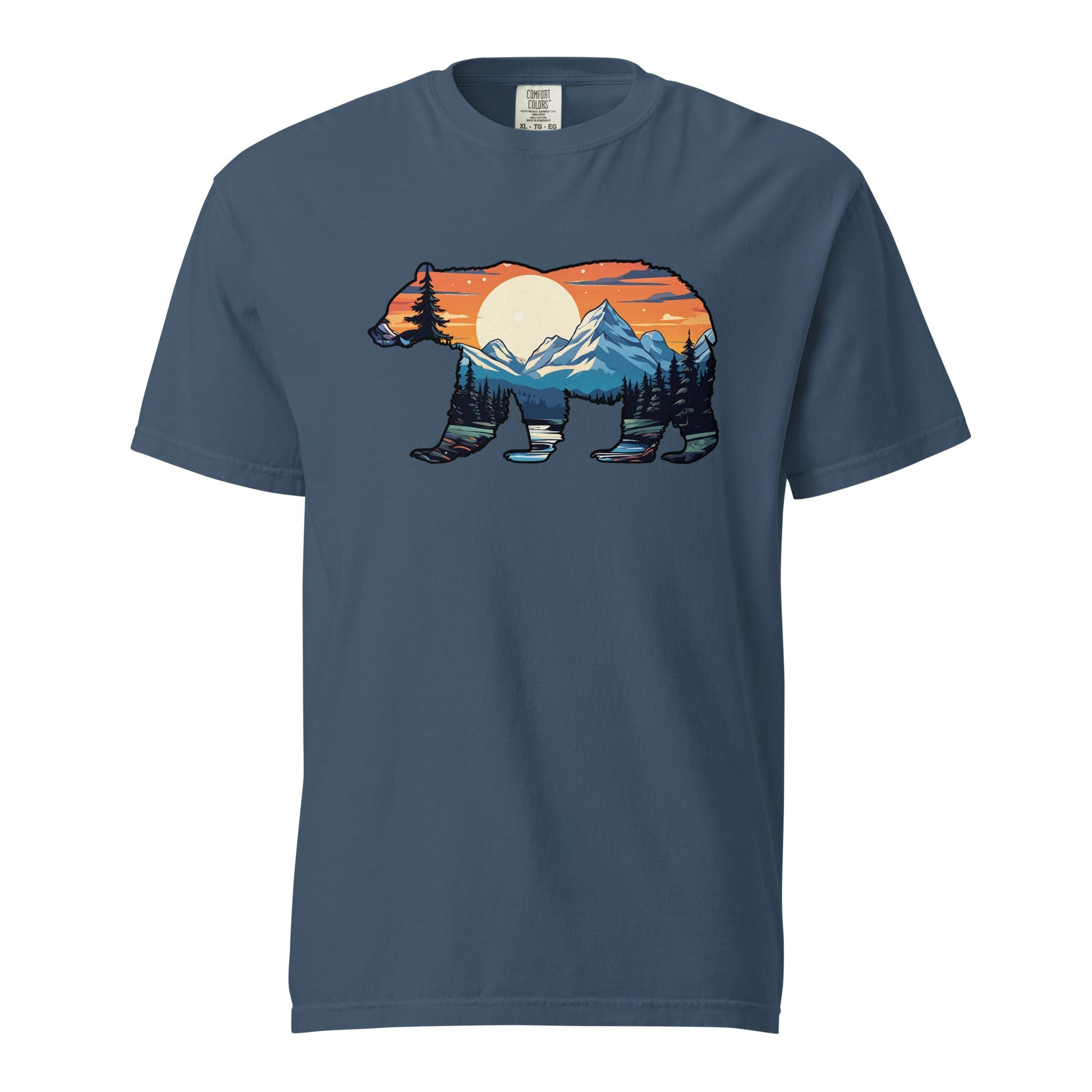 Sunset Over Mountains Bear Women's (Unisex) Premium Tee - Women's Shirts - Discovery Co.