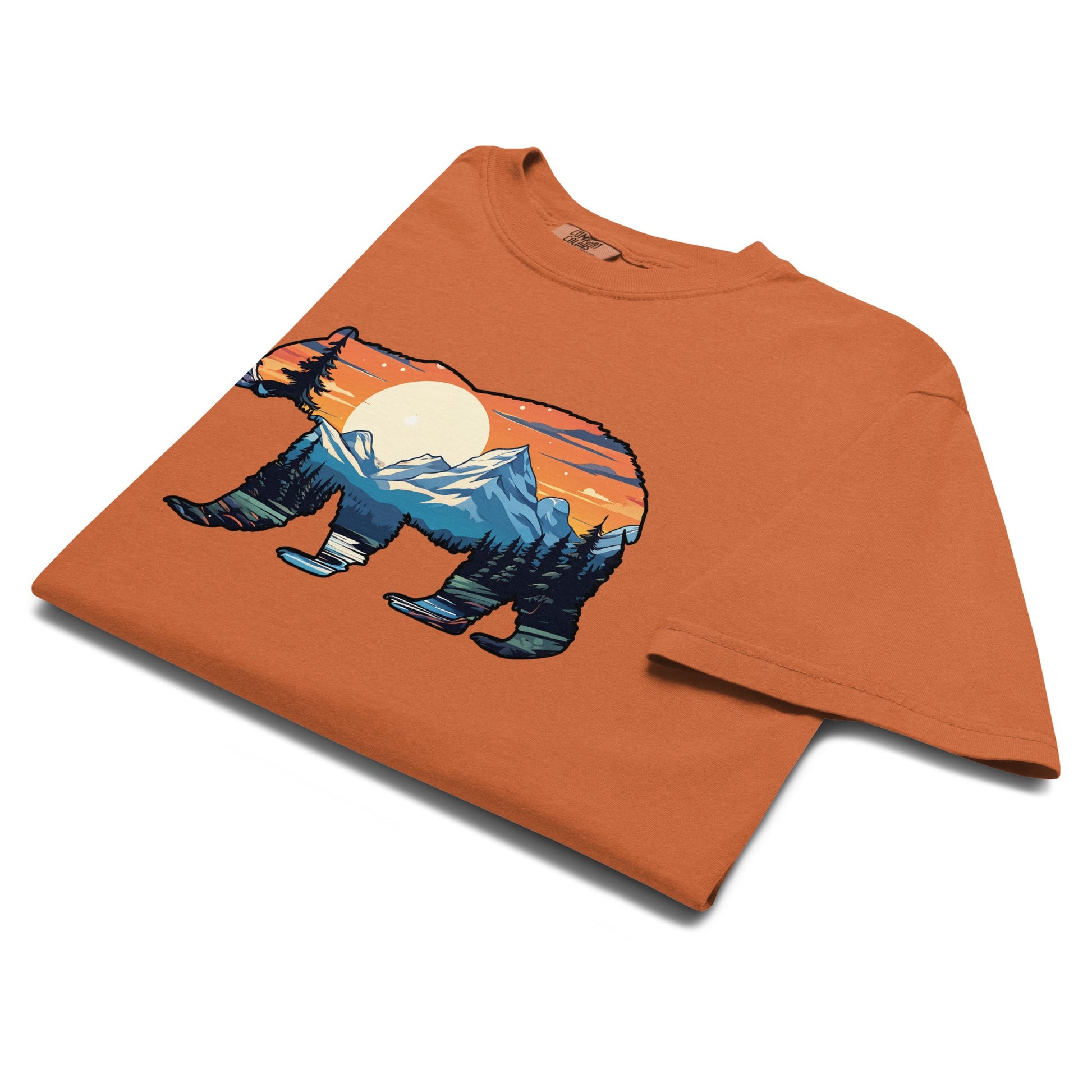 Sunset Over Mountains Bear Women's (Unisex) Premium Tee - Women's Shirts - Discovery Co.