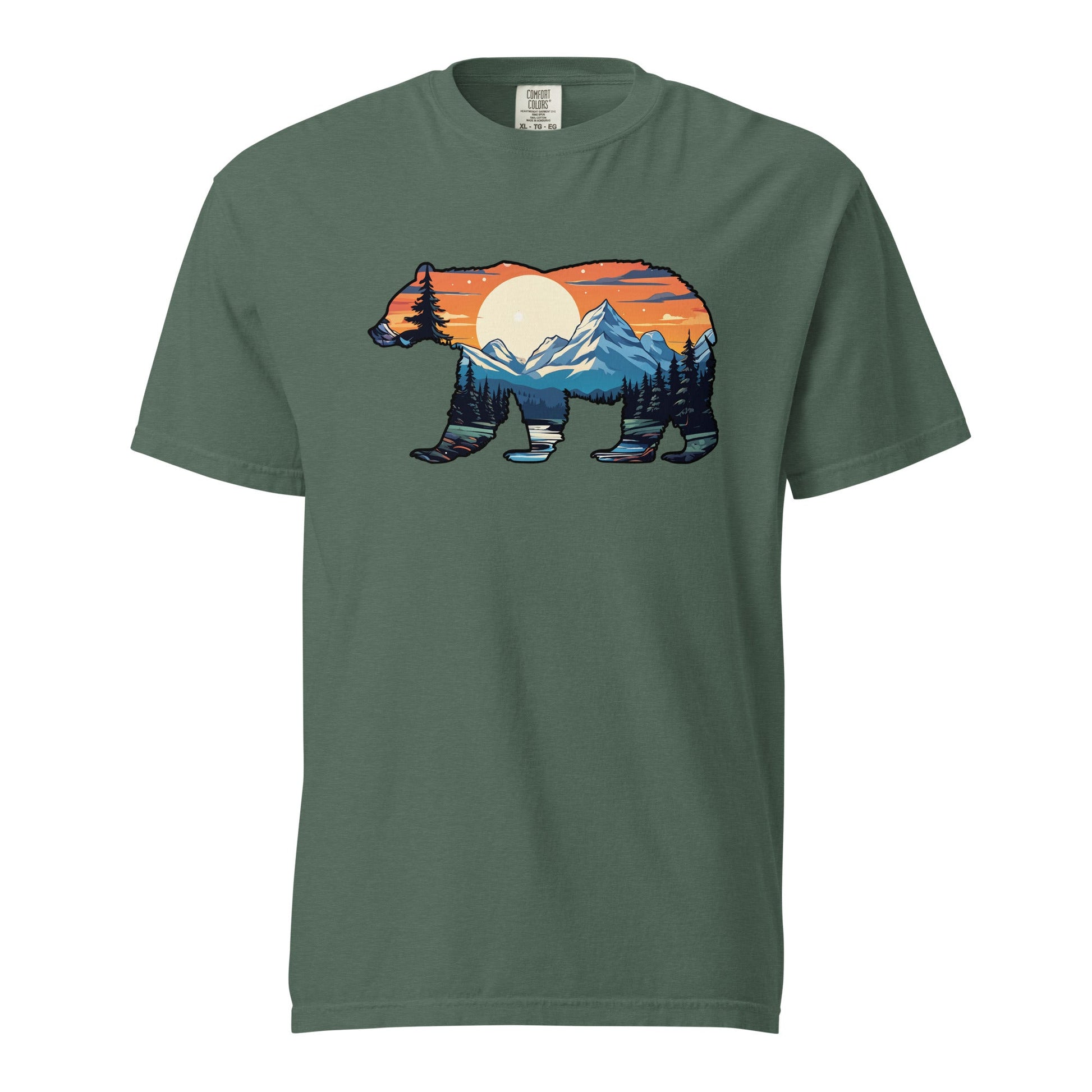Sunset Over Mountains Bear Women's (Unisex) Premium Tee - Women's Shirts - Discovery Co.