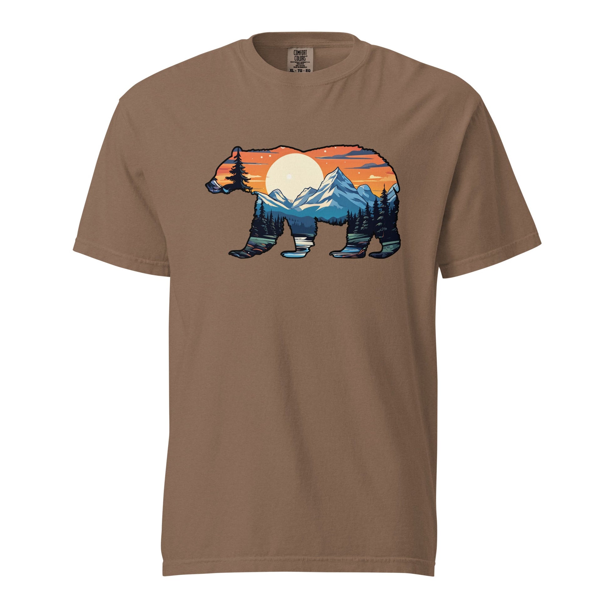 Sunset Over Mountains Bear Women's (Unisex) Premium Tee - Women's Shirts - Discovery Co.