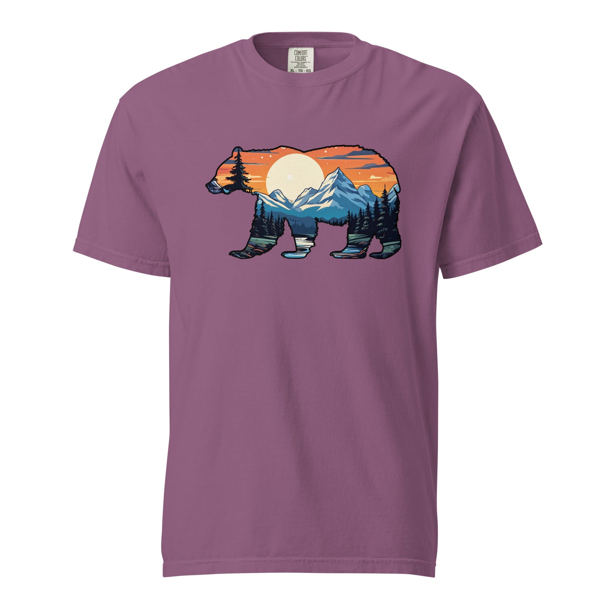Sunset Over Mountains Bear Women's (Unisex) Premium Tee - Women's Shirts - Discovery Co.
