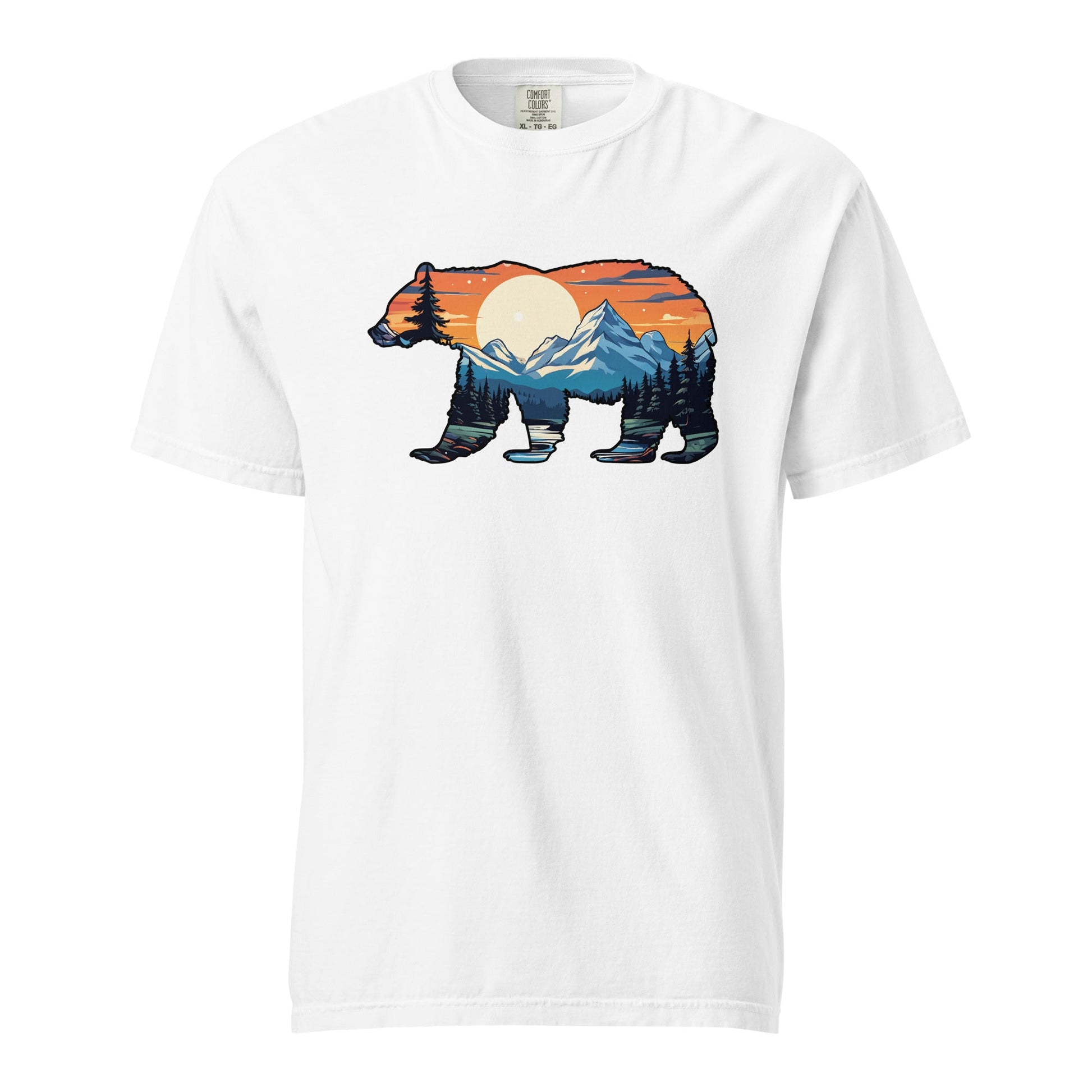 Sunset Over Mountains Bear Women's (Unisex) Premium Tee - Women's Shirts - Discovery Co.
