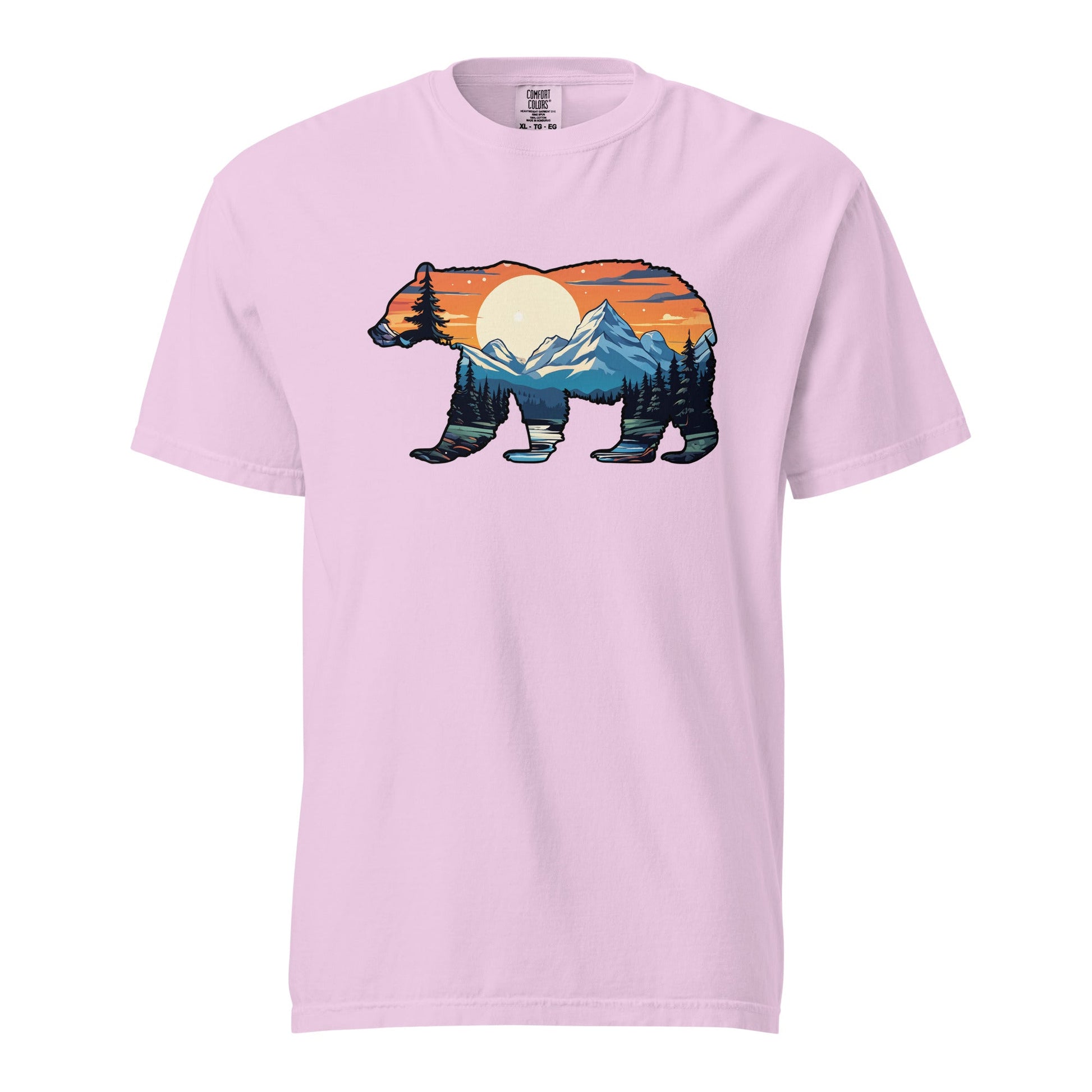 Sunset Over Mountains Bear Women's (Unisex) Premium Tee - Women's Shirts - Discovery Co.