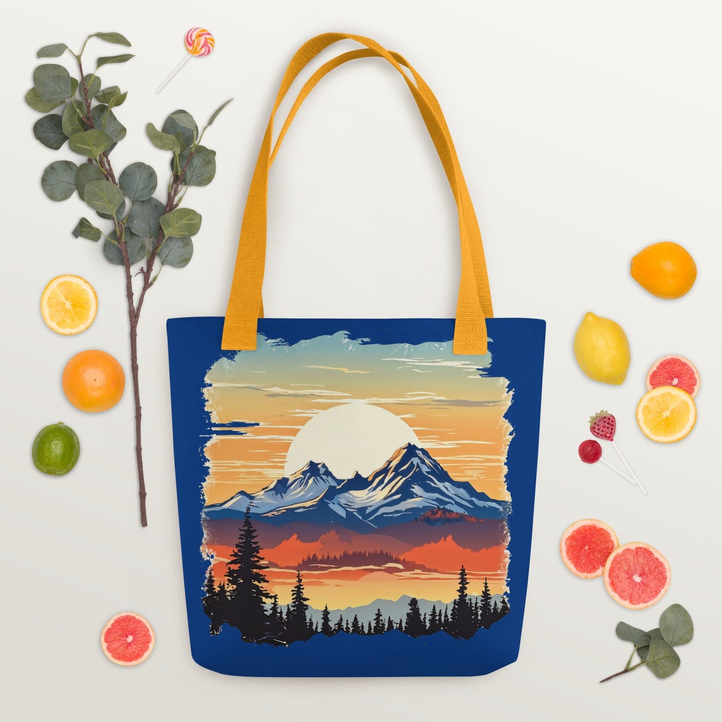 Sunset Over Mountains Tote Bag - Tote Bags - Discovery Co.