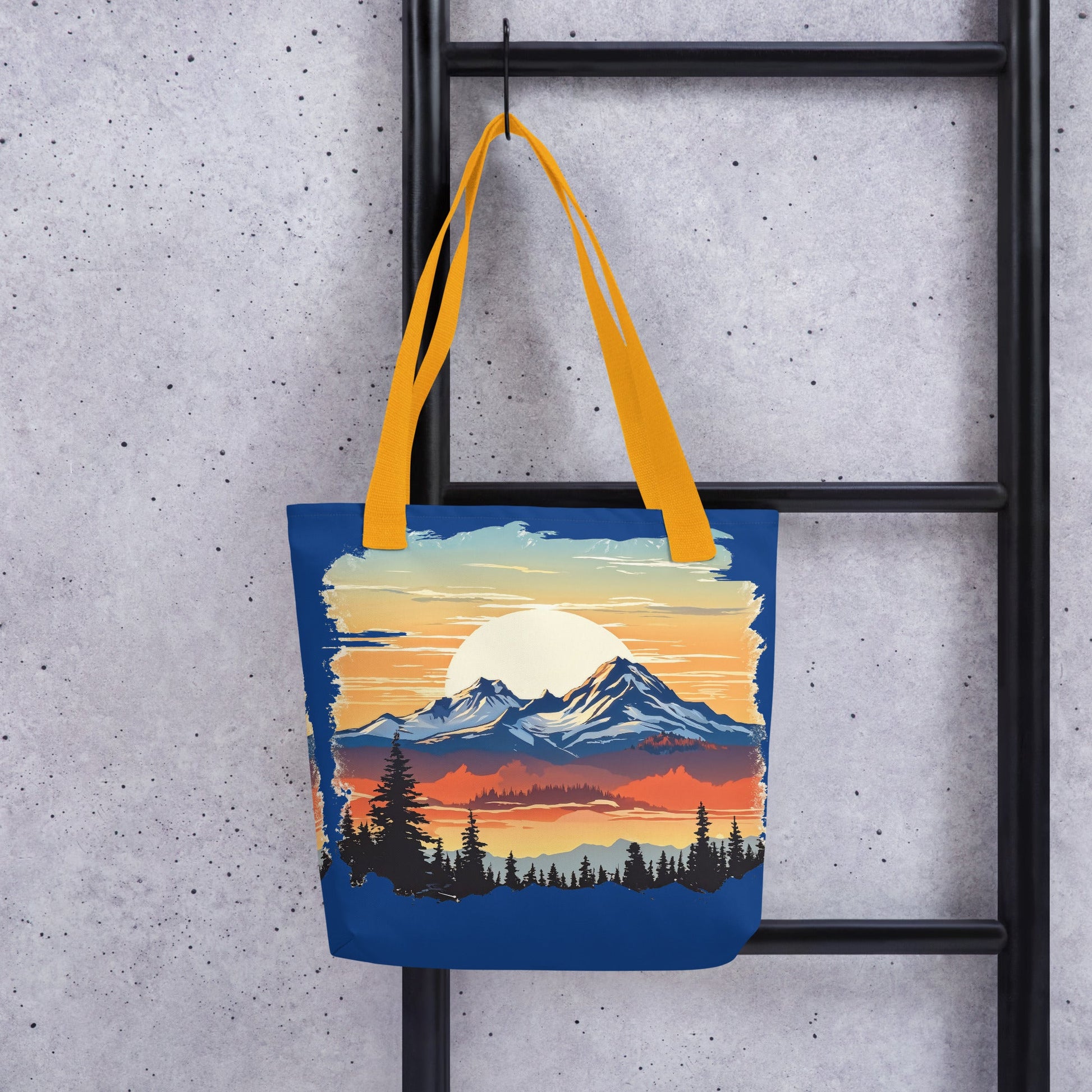 Sunset Over Mountains Tote Bag - Tote Bags - Discovery Co.