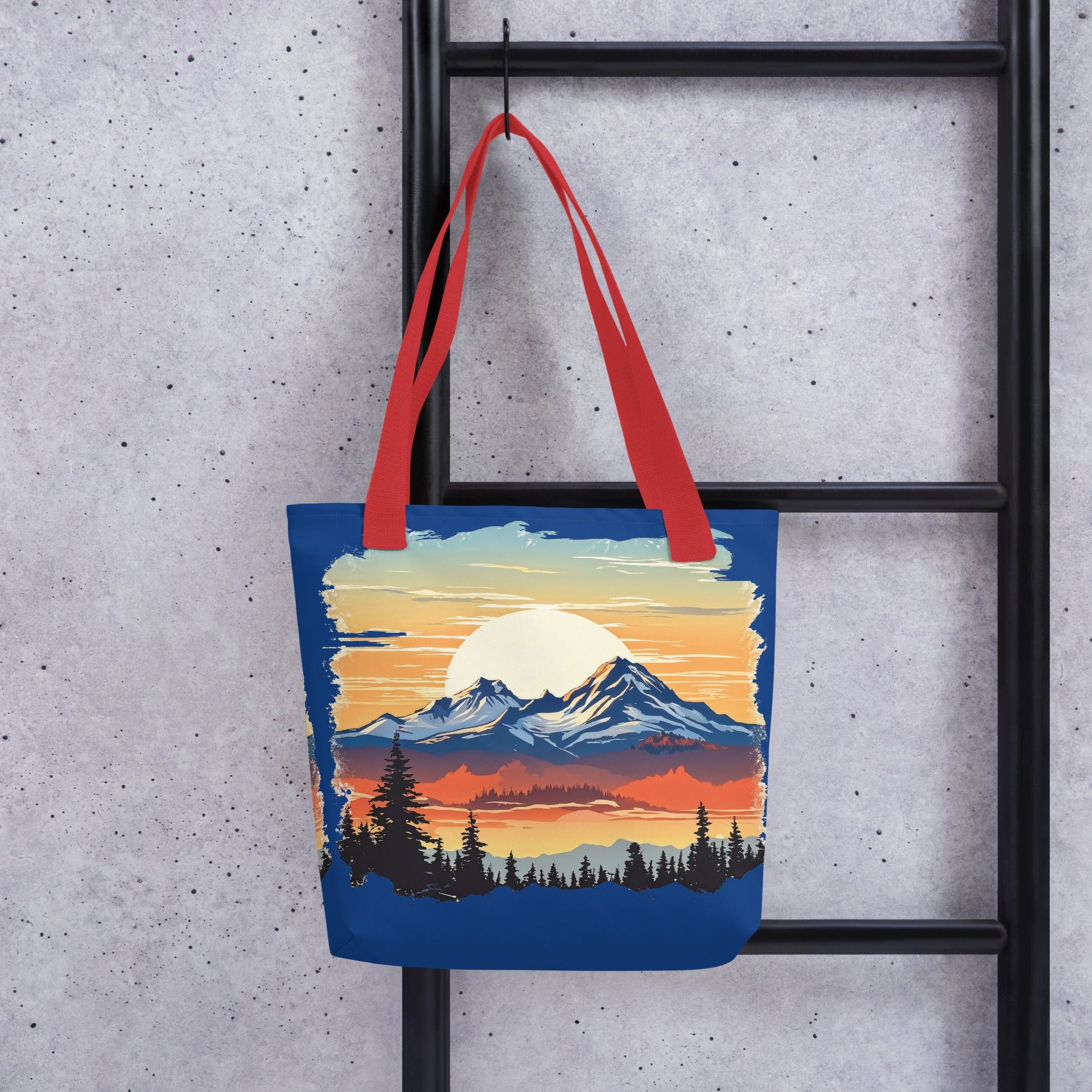 Sunset Over Mountains Tote Bag - Tote Bags - Discovery Co.