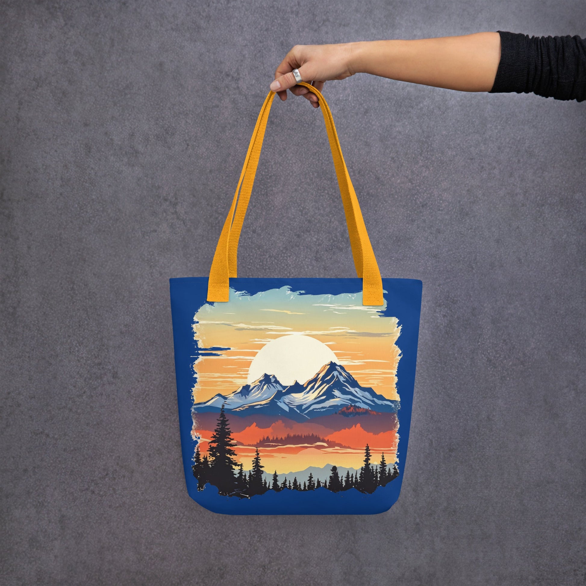 Sunset Over Mountains Tote Bag - Tote Bags - Discovery Co.