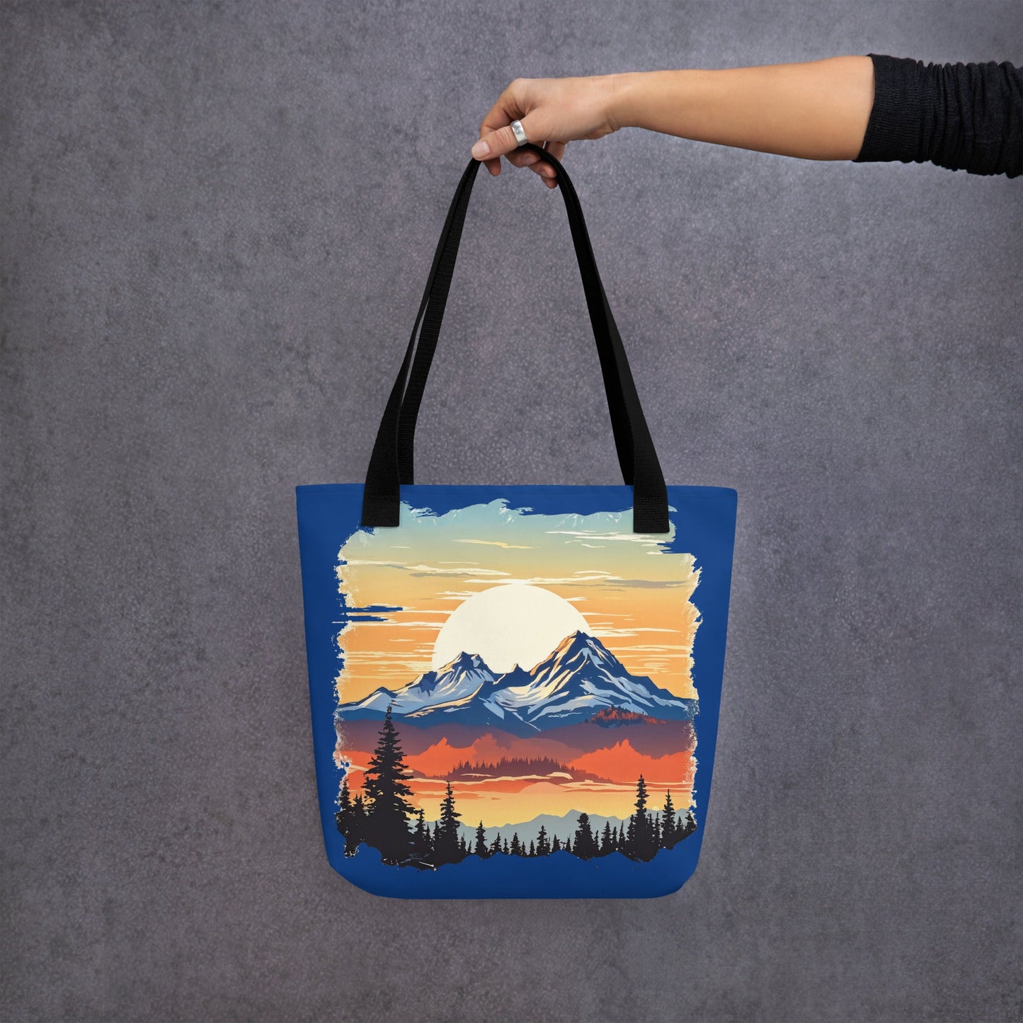 Sunset Over Mountains Tote Bag - Tote Bags - Discovery Co.