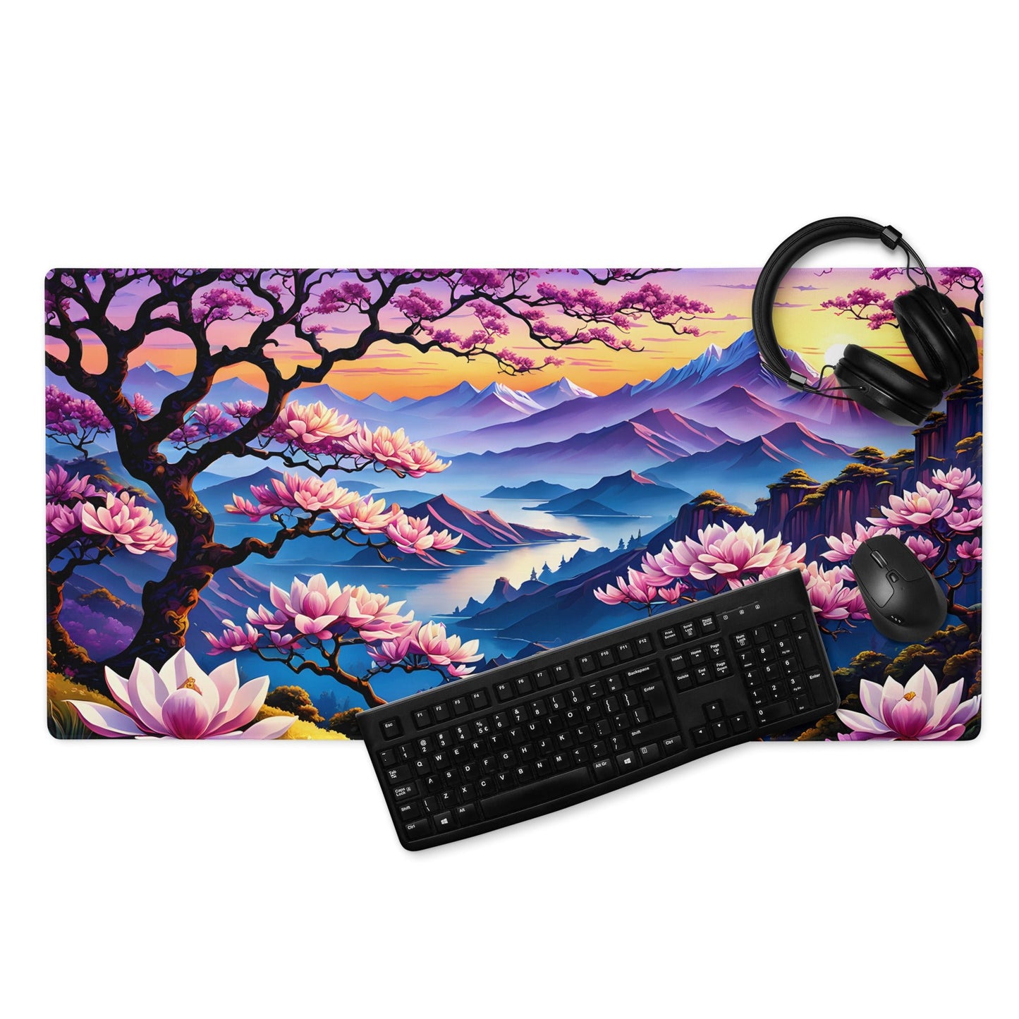 Sunset Over Pink Landscape Gaming Mouse Pad - Mouse Pads - Discovery Co.