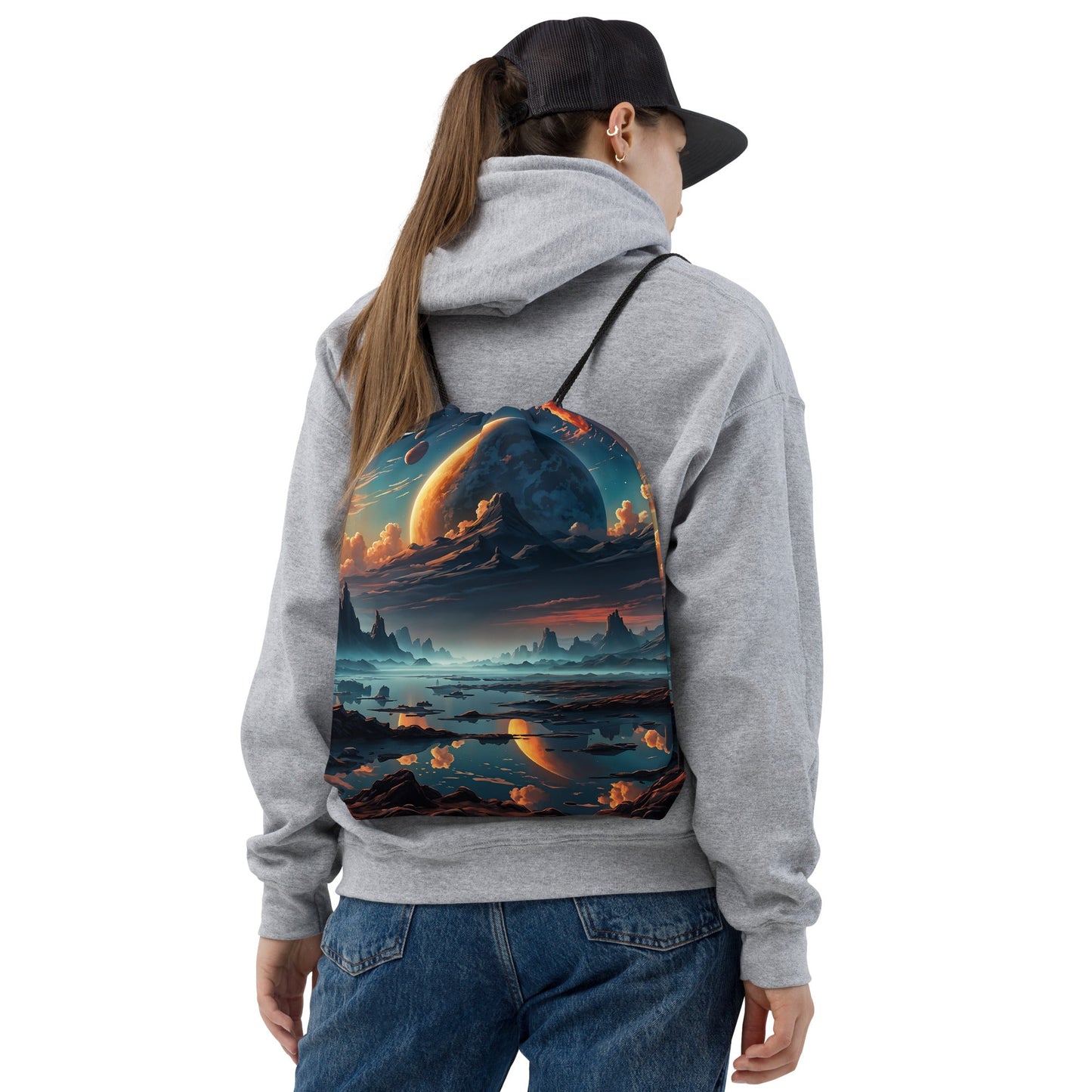 Surreal Nightfall II Drawstring Bag - Drawstring Bag - Discovery Co.