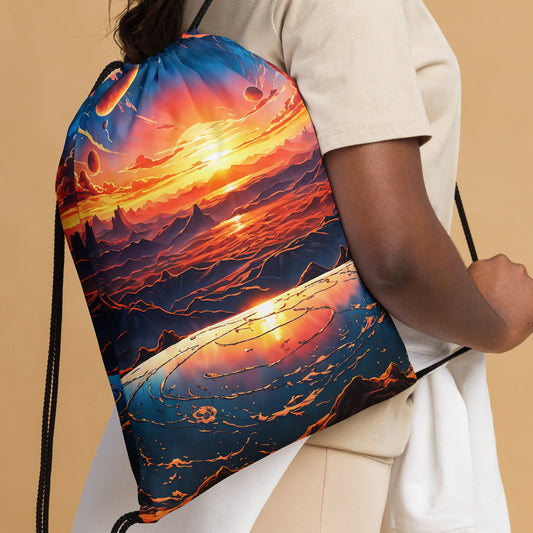 Surreal Sunset II Drawstring Bag - Drawstring Bag - Discovery Co.