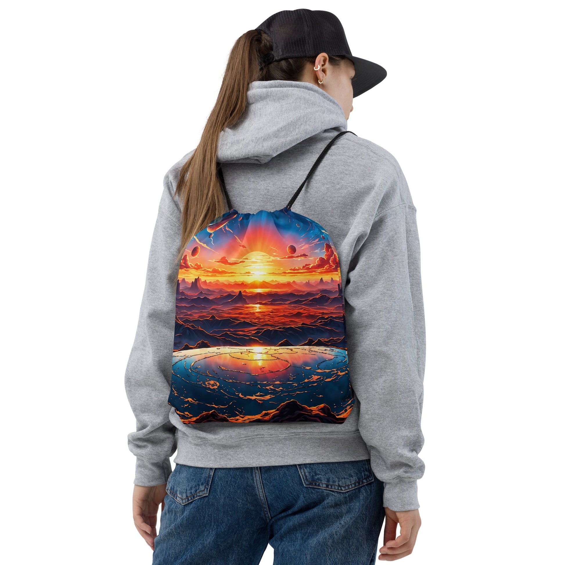 Surreal Sunset II Drawstring Bag - Drawstring Bag - Discovery Co.