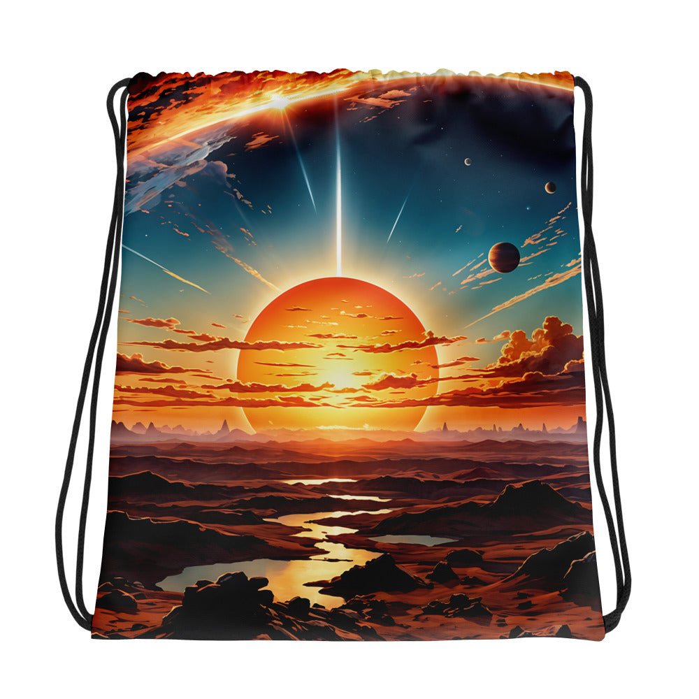 Surreal Sunset III Drawstring Bag - Drawstring Bag - Discovery Co.