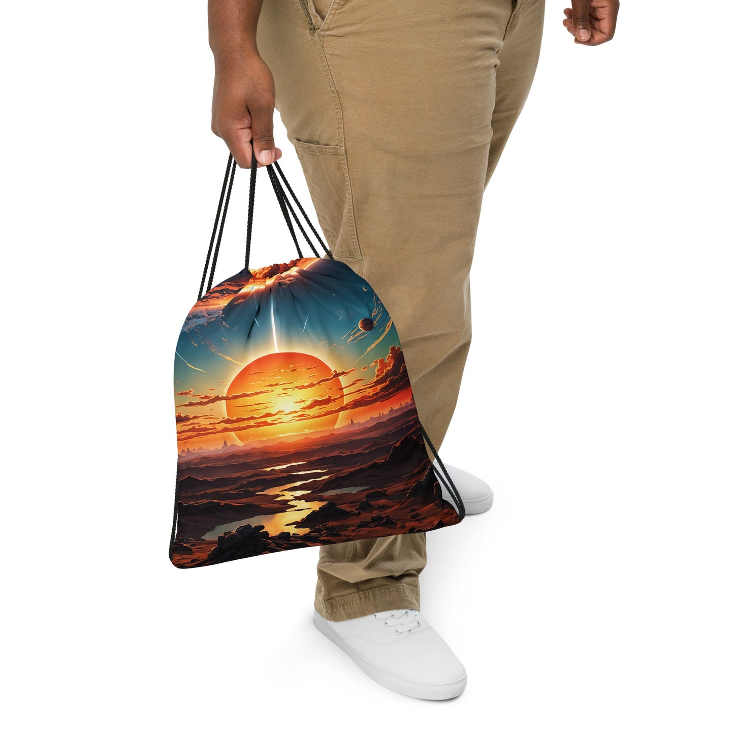 Surreal Sunset III Drawstring Bag - Drawstring Bag - Discovery Co.